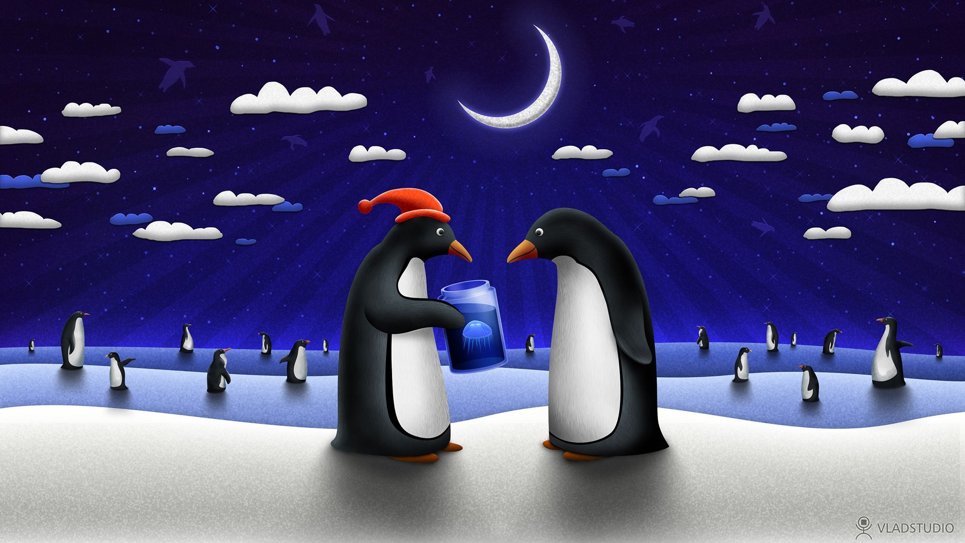 Digital art: Xmas Penguins, picture nr. 33957