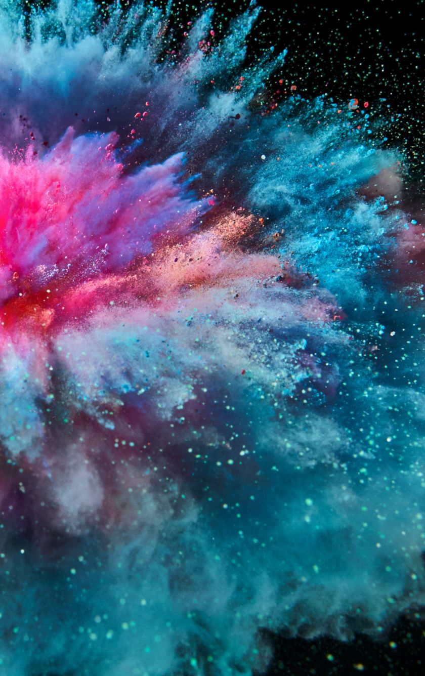Download Splash, powder, explosion, colorful, microsoft surface wallpaper, 840x1336, iPhone 5, iPhone 5S, iPhone 5C, iPod Touch