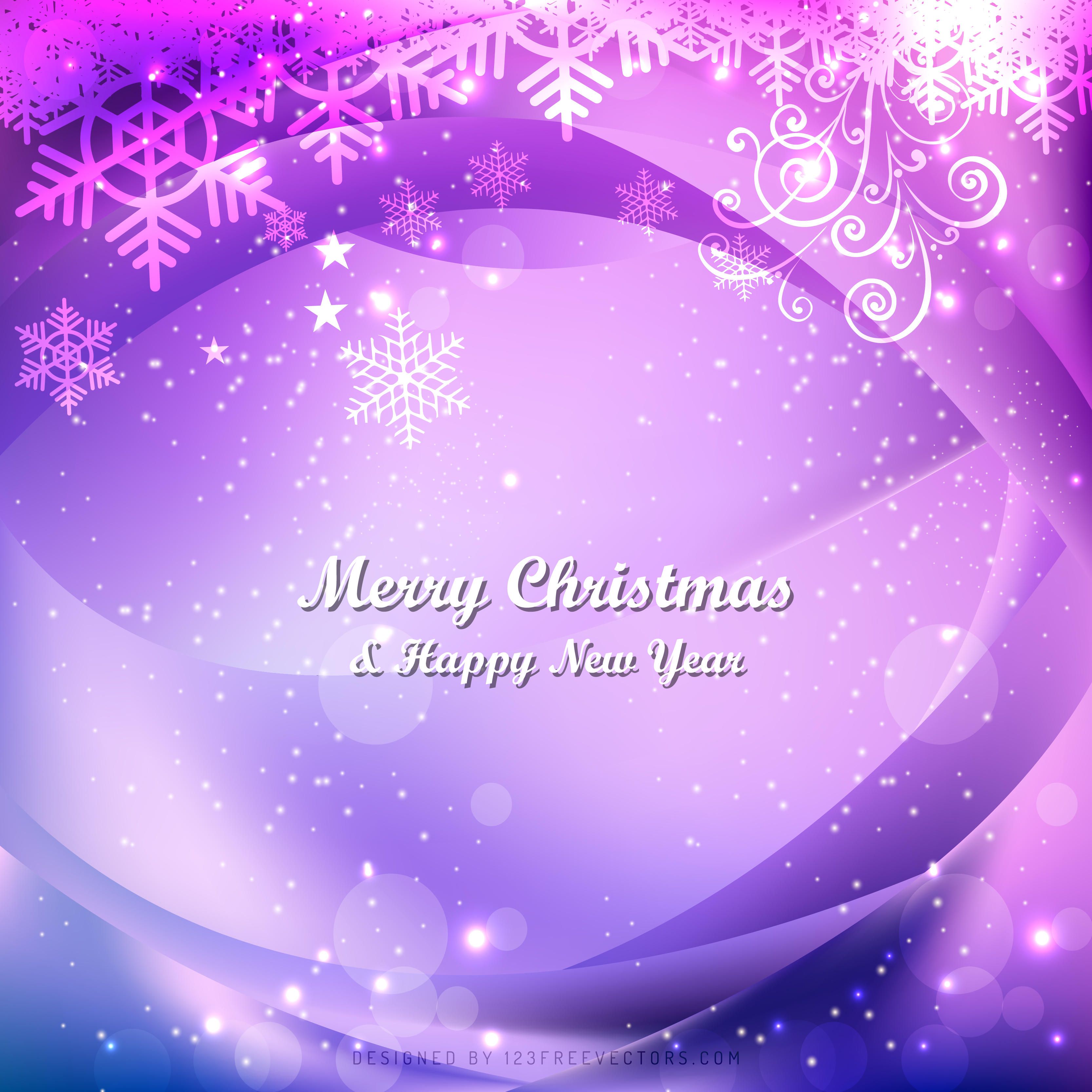 Merry Christmas Blue Purple Background Image