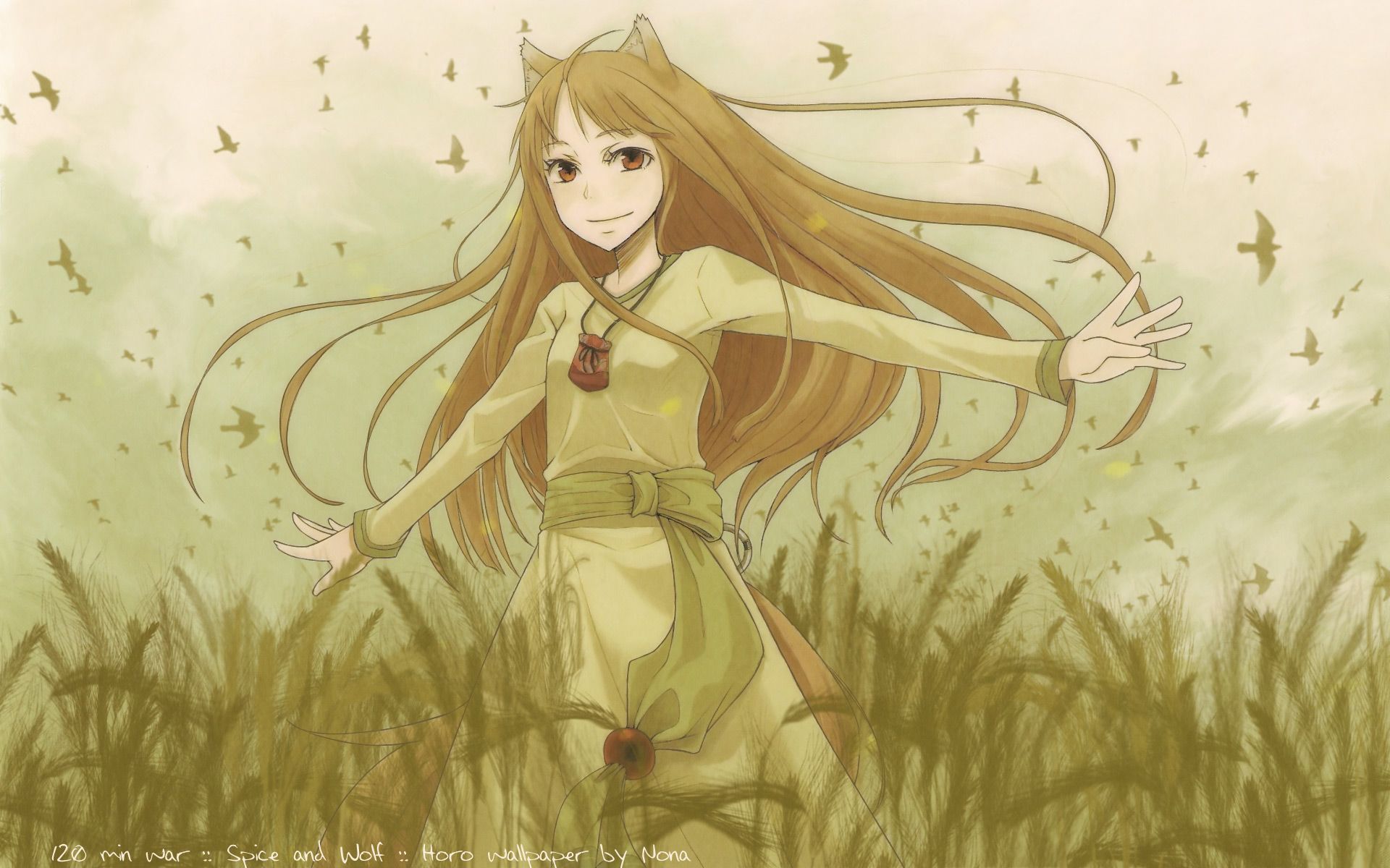 Spice and Wolf, Holo The Wise Wolf, anime girls wallpaper