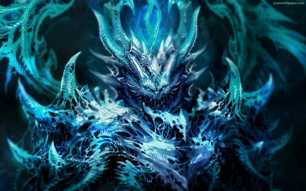 The Demon of Insanity. Fantasy demon, Blue demon, Dark evil