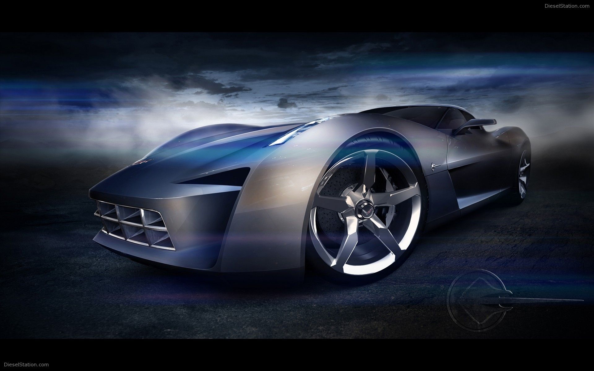 50th Anniversary Corvette Stingray Concept Widescreen Exotic Car Wallpaper of 10, Diesel Station