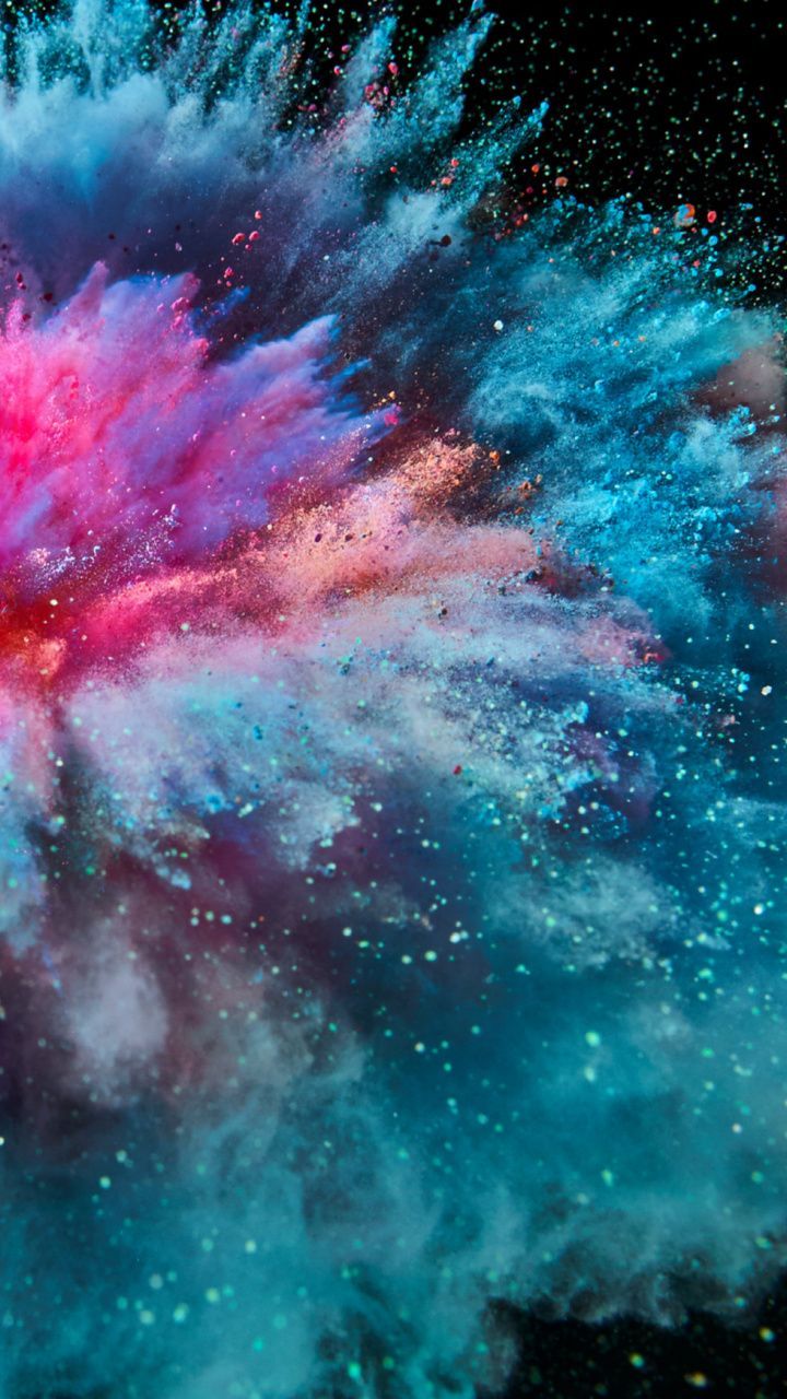 Downaload Splash, powder, explosion, colorful, microsoft surface wallpaper for screen 720x12. Xperia wallpaper, Cool galaxy wallpaper, Colourful wallpaper iphone