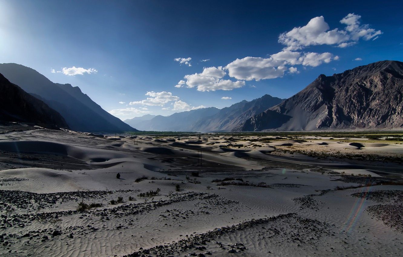 Wallpaper sand, mountains, dunes, Nubra Valley image for desktop, section природа