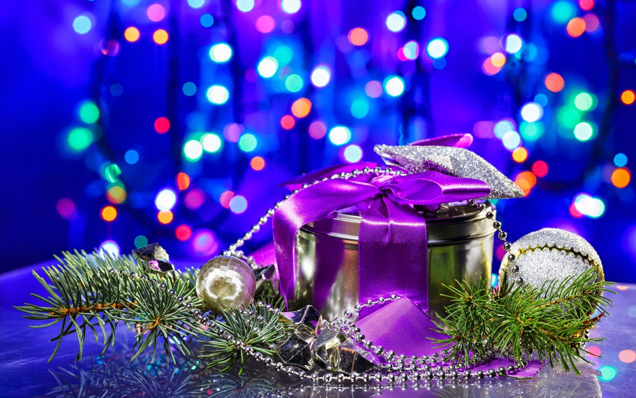 Luxury Christmas Gifts Wallpaper HD Wallpaper Picture Purple Background