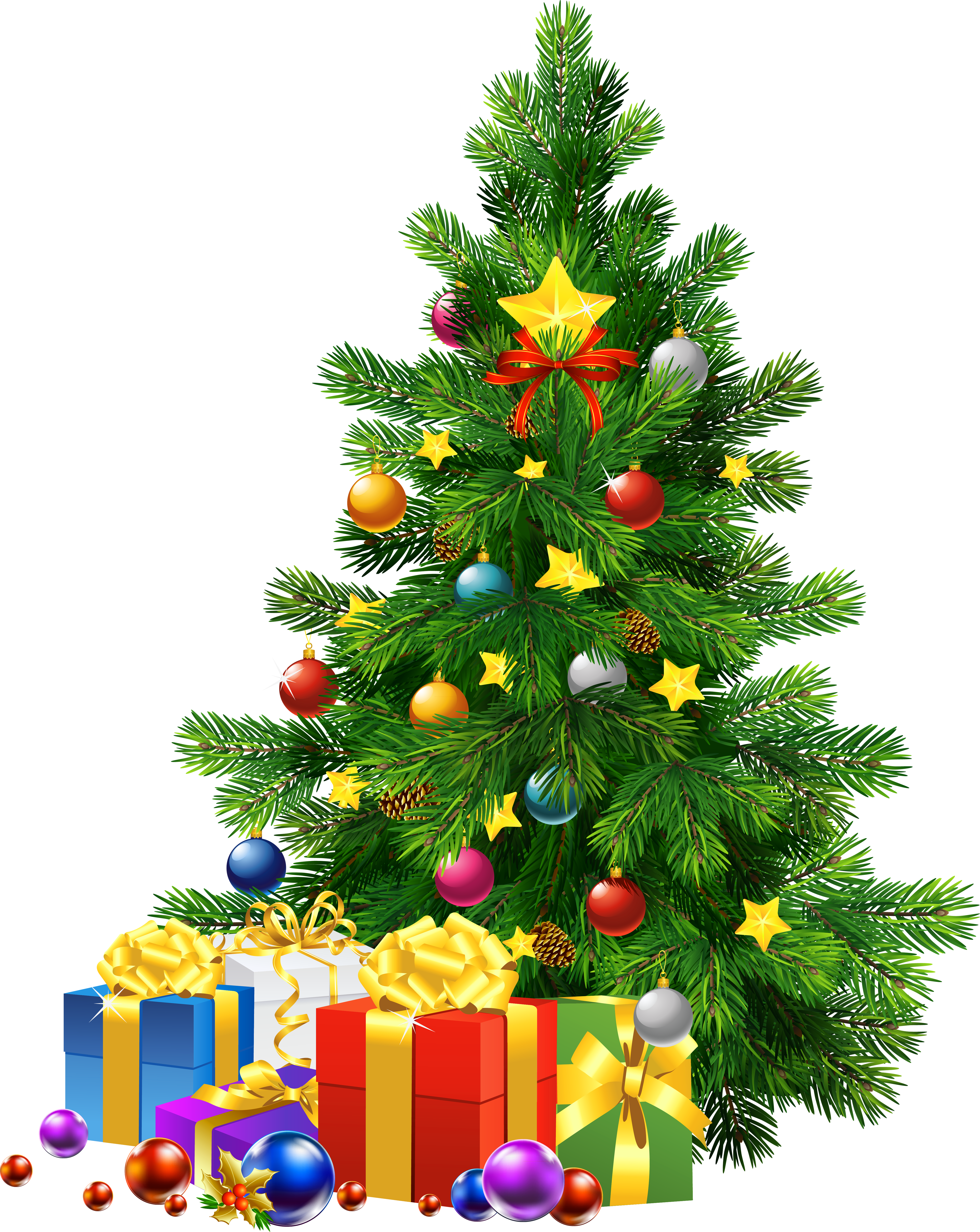 Large Transparent PNG Christmas Tree With Gifts Quality Image And Transparent PNG Free Clipart