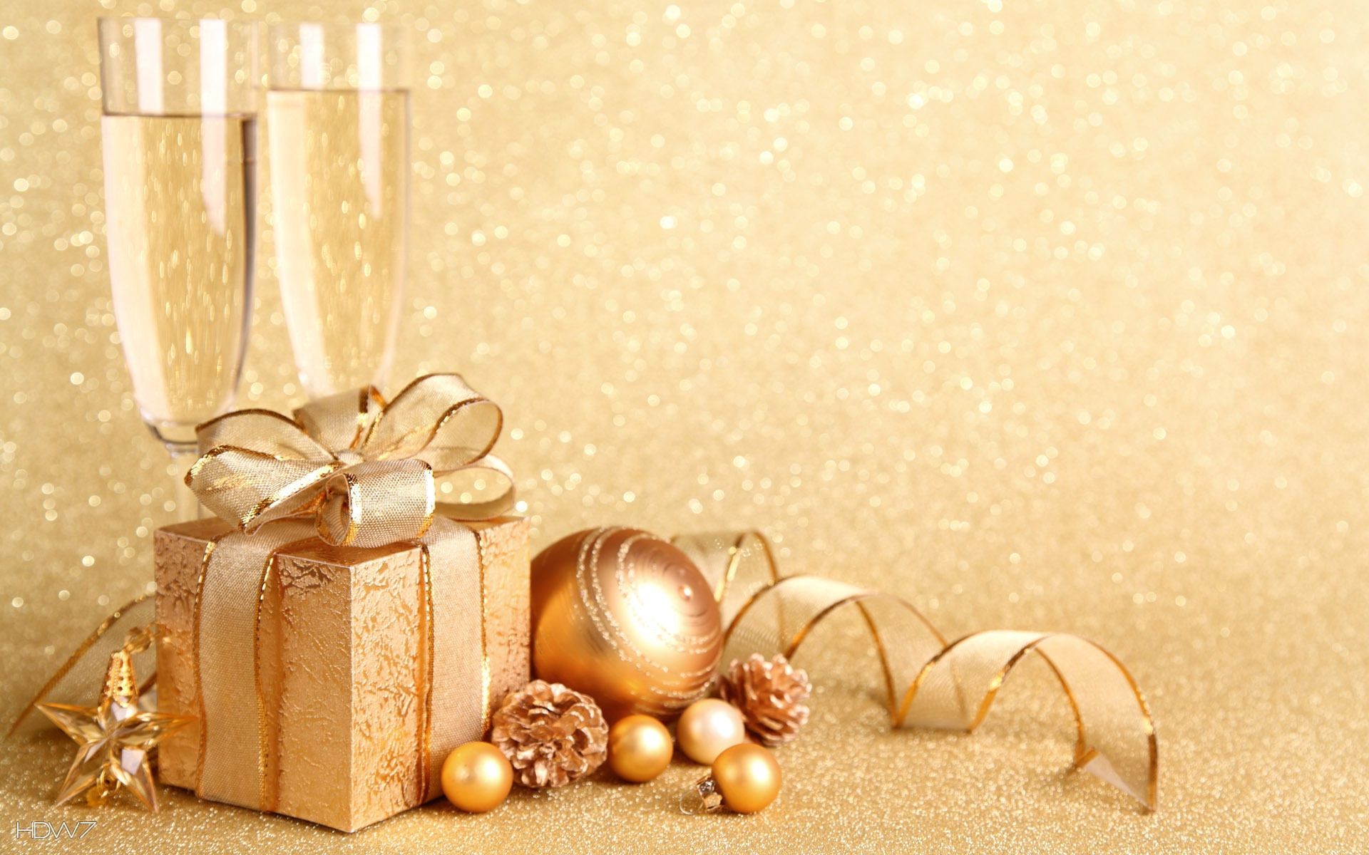 christmas presents and glasses of wine wallpaper. HD wallpaper gallery