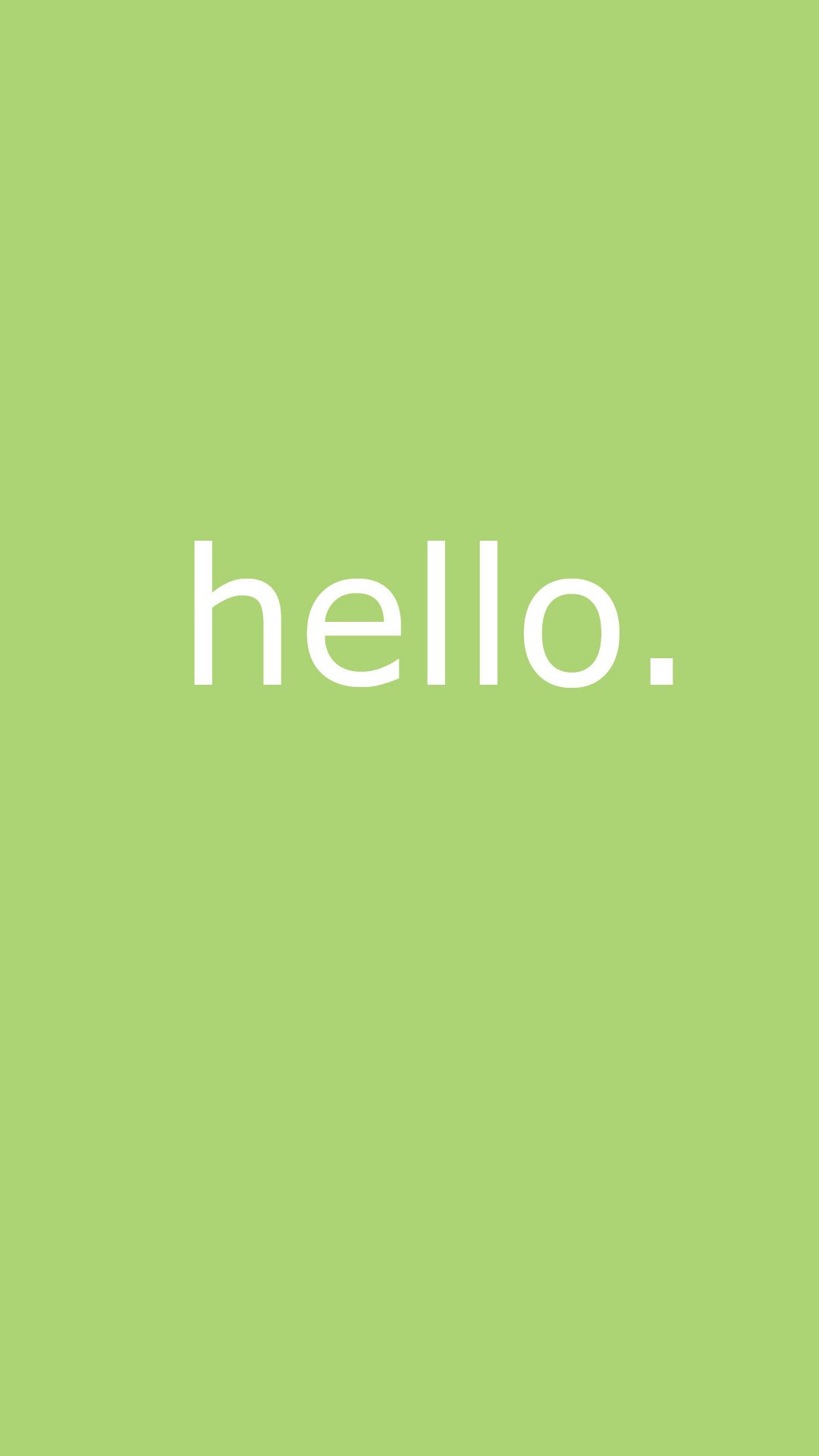 Cute Simple Hello Message Android Wallpaper free download