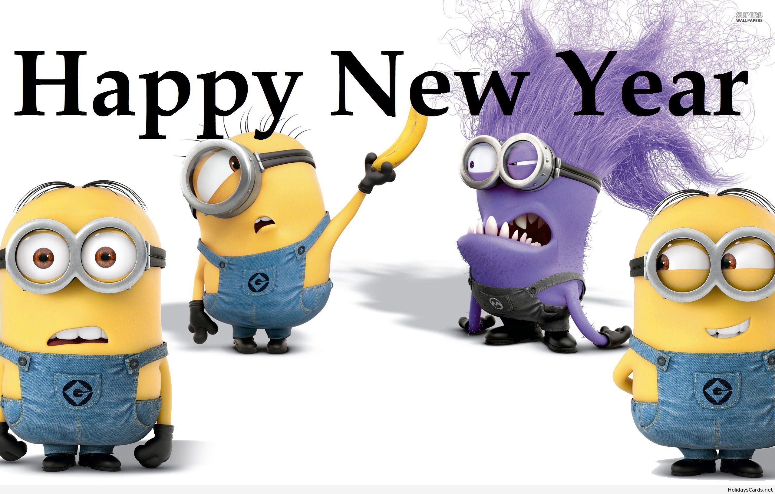 New Year Minions 2015. Minions, Purple minions, Minions wallpaper