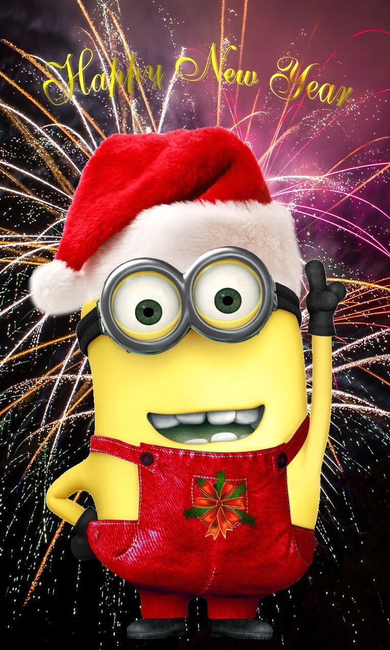 Free Happy New Year Minion.jpg phone wallpapers by twifranny.