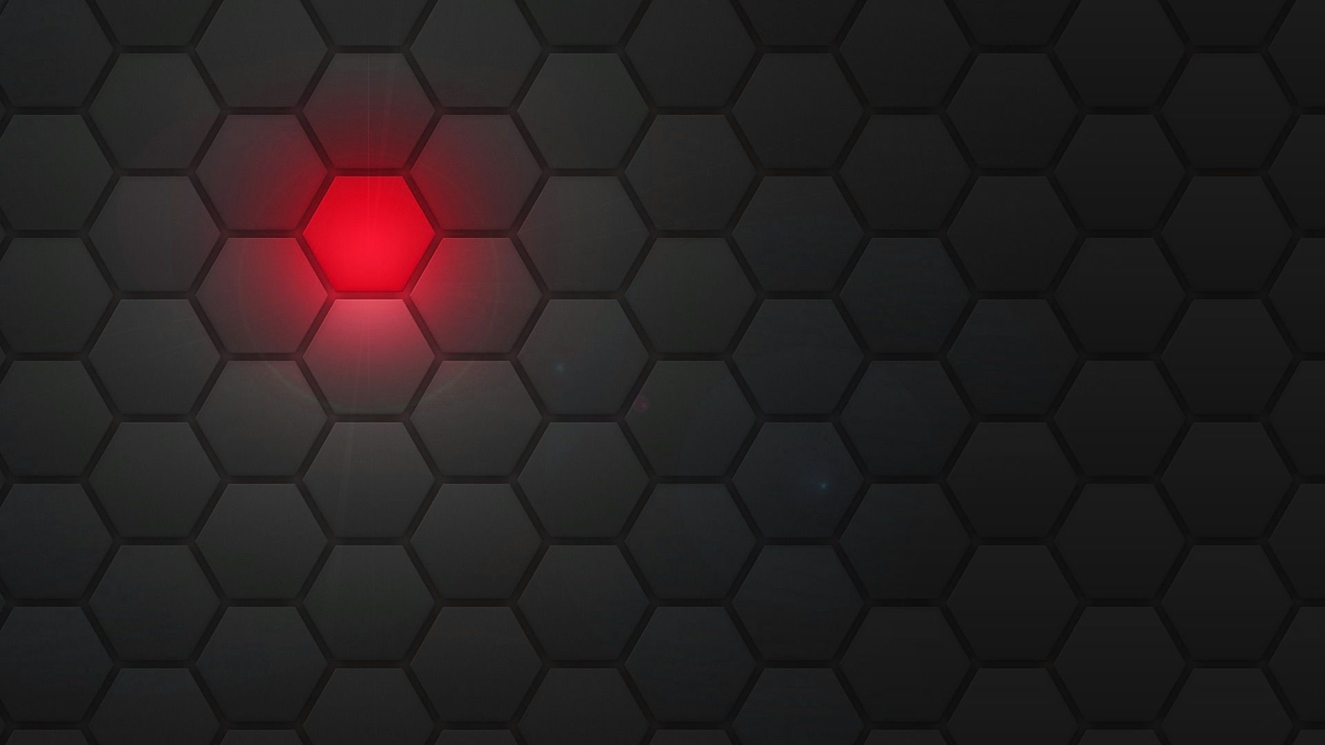 Download 1920x1080 HD Wallpaper red light hexagon, Desktop Background HD