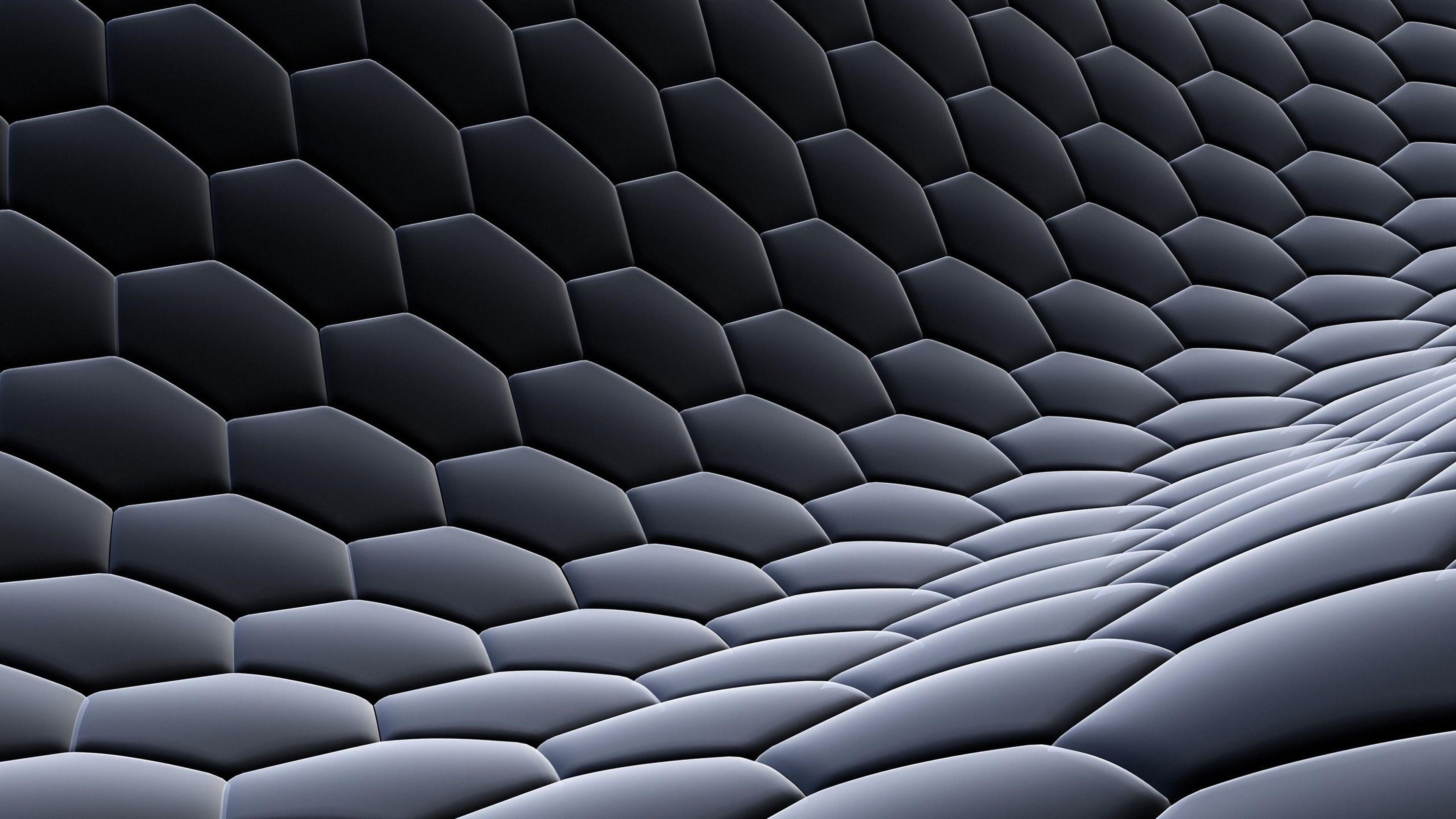 Hexagonal Path 3D Desktop HD Wallpaper