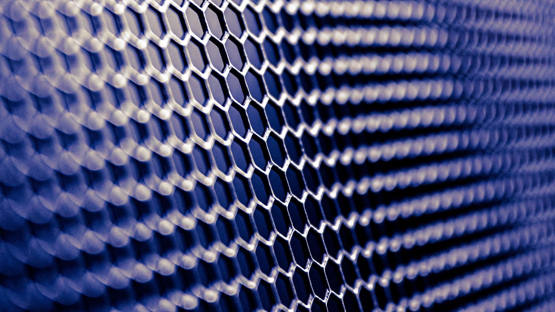 Desktop wallpaper blue grid, pattern, hexagonal, HD image, picture, background, 343e58