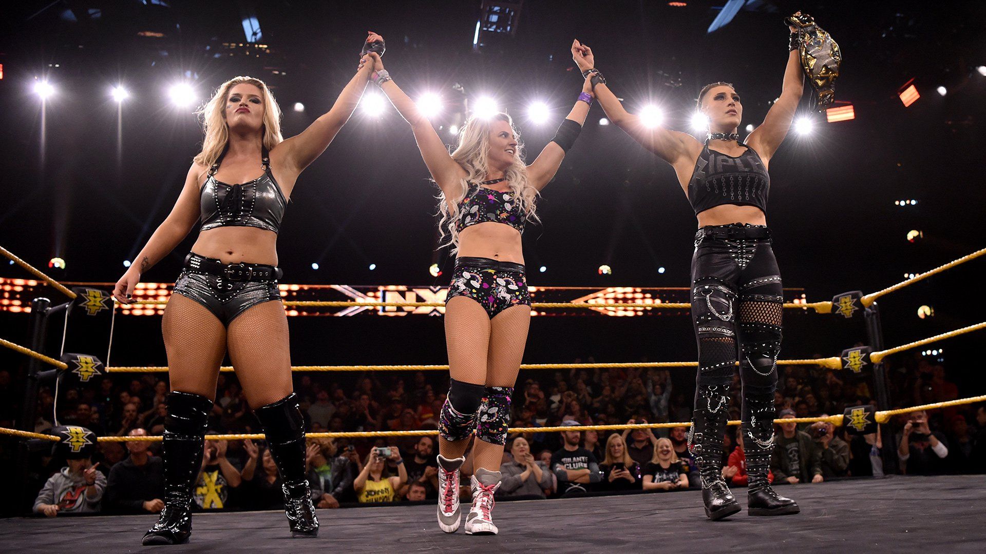 NXT Women's Champion Rhea Ripley, Toni Storm & Candice LeRae def .NXT UK Women's Champion Kay Lee Ray, Bianca Belair and Io Shirai