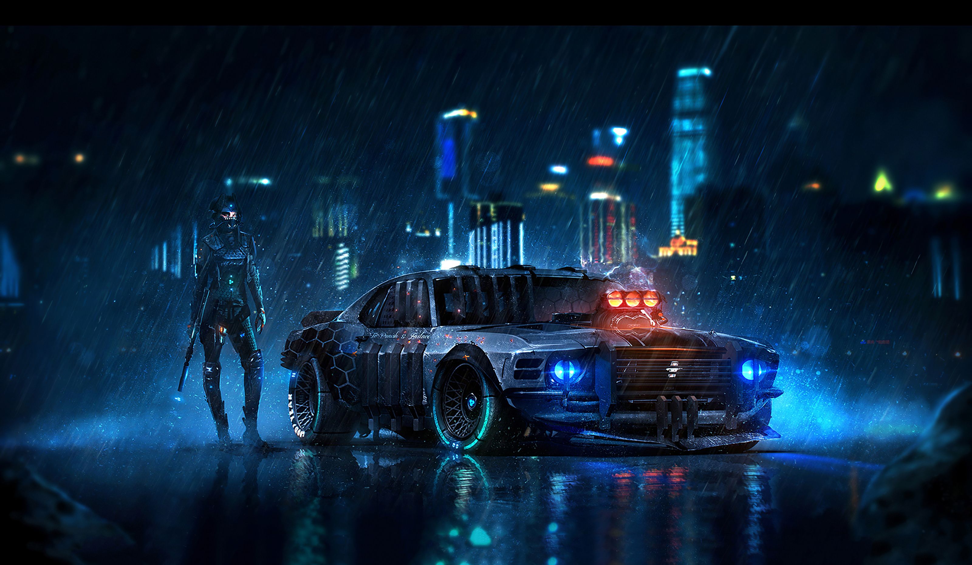 Ford Mustang Cyberpunk, HD Cars, 4k Wallpaper, Image, Background, Photo and Picture