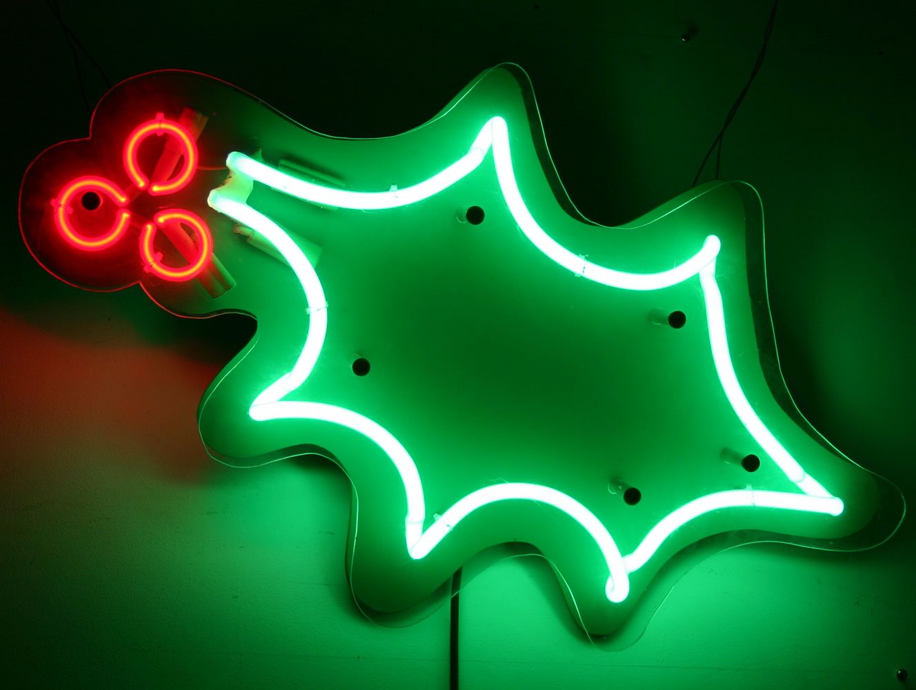 Christmas Holly neon by Neon Circus. Neon signs, Neon decor, Neon