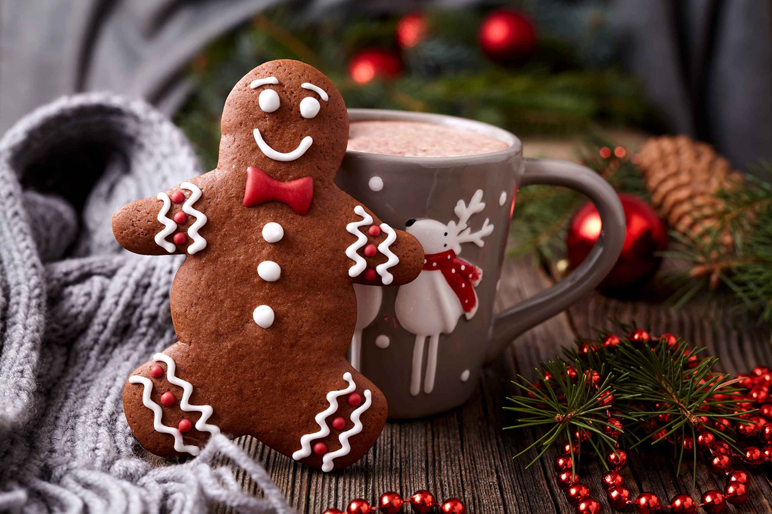 Desktop Wallpaper Christmas Hot chocolate drink Mug Food 2560x1706