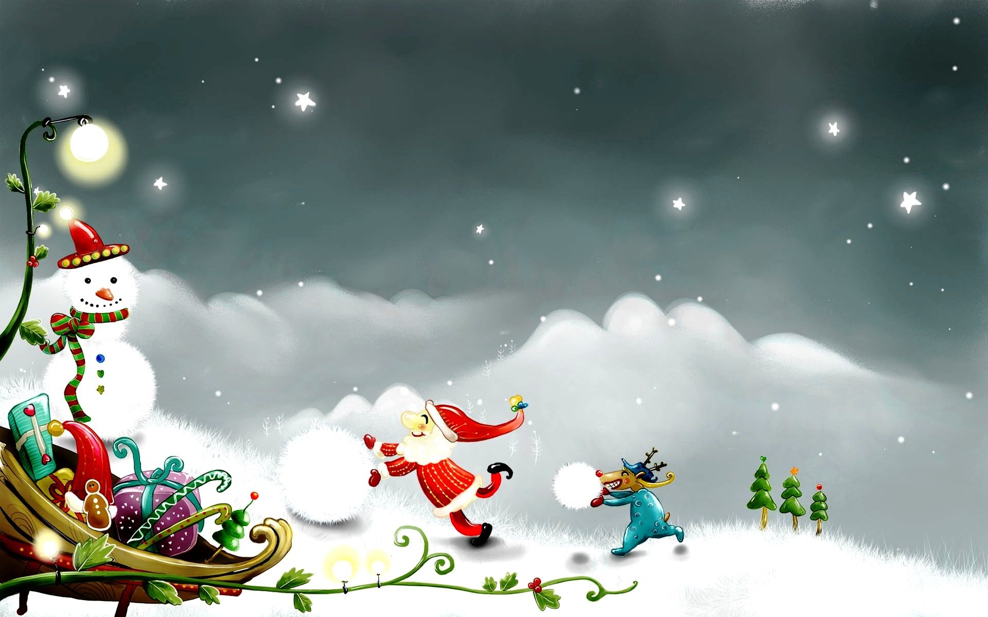 Christmas Cartoon Wallpaper