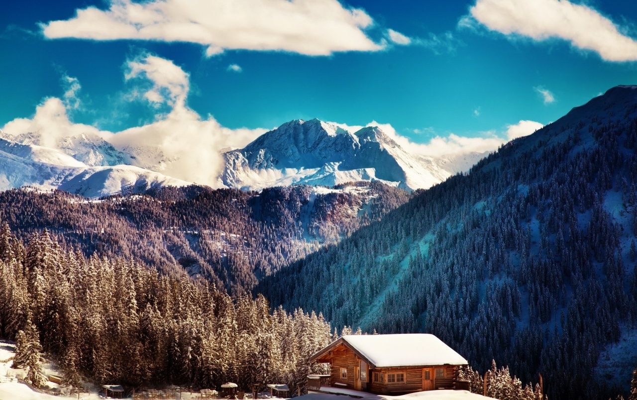 Smoky Mountain Winter Wallpaper