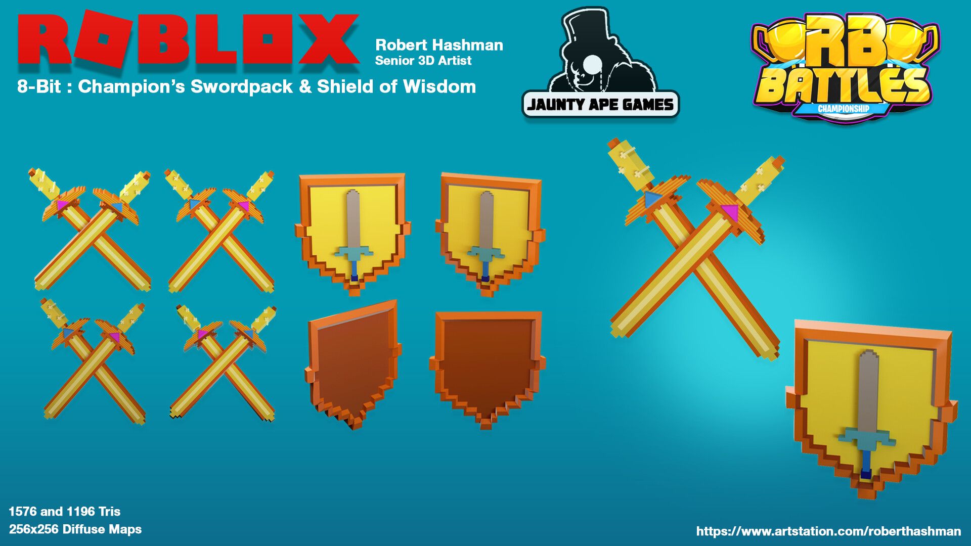 RB Battles Championship Bit: Champion's Swordpack & Shield Of Wisdom, Jaunty Ape Games