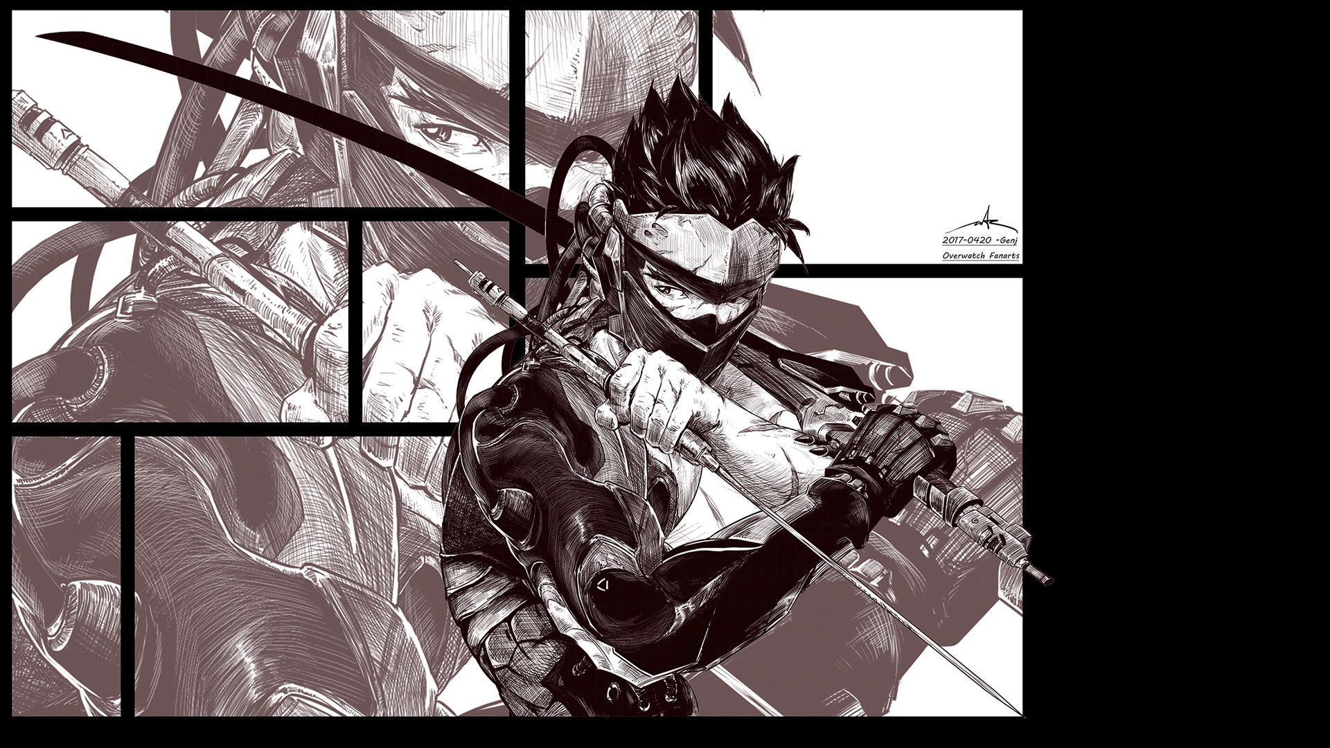 Overwatch Fanarts(Blackwatch Genji)