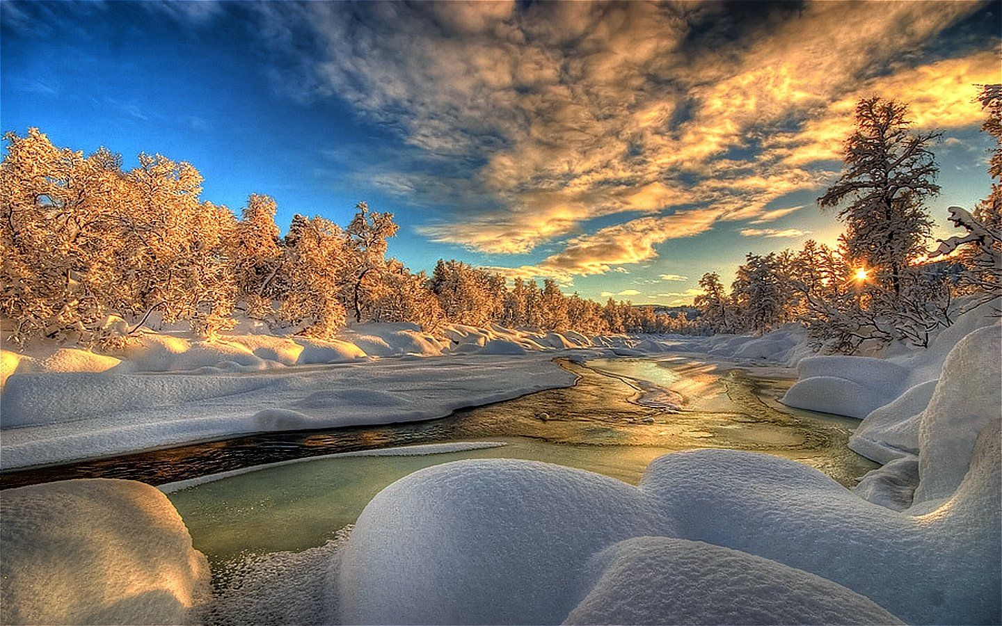 Winter Sunrise Wallpaper Free