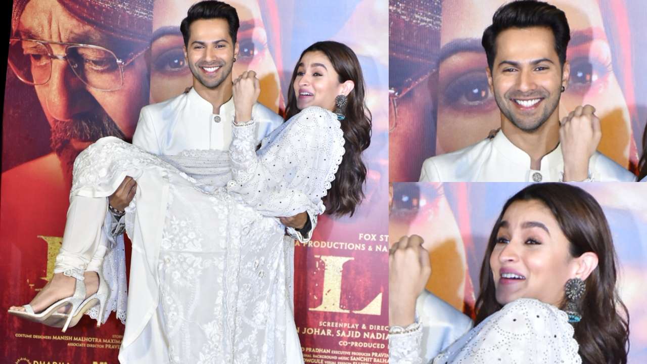 In Pics: Varun Dhawan and Alia Bhatt recreate 'Badrinath Ki Dulhania' moments at 'Kalank' teaser launch