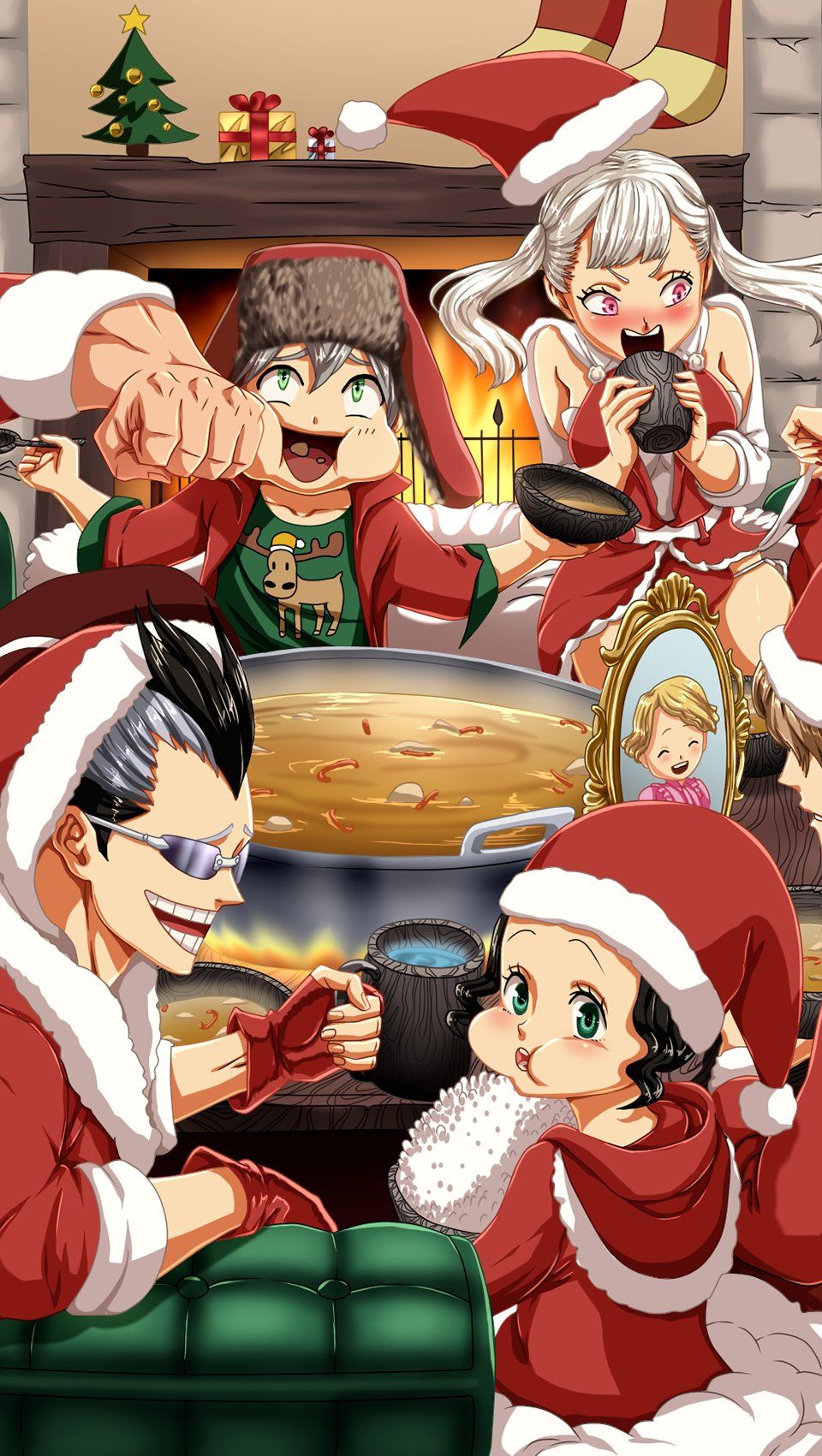 Characters from Black Clover Christmas Anime Wallpaper