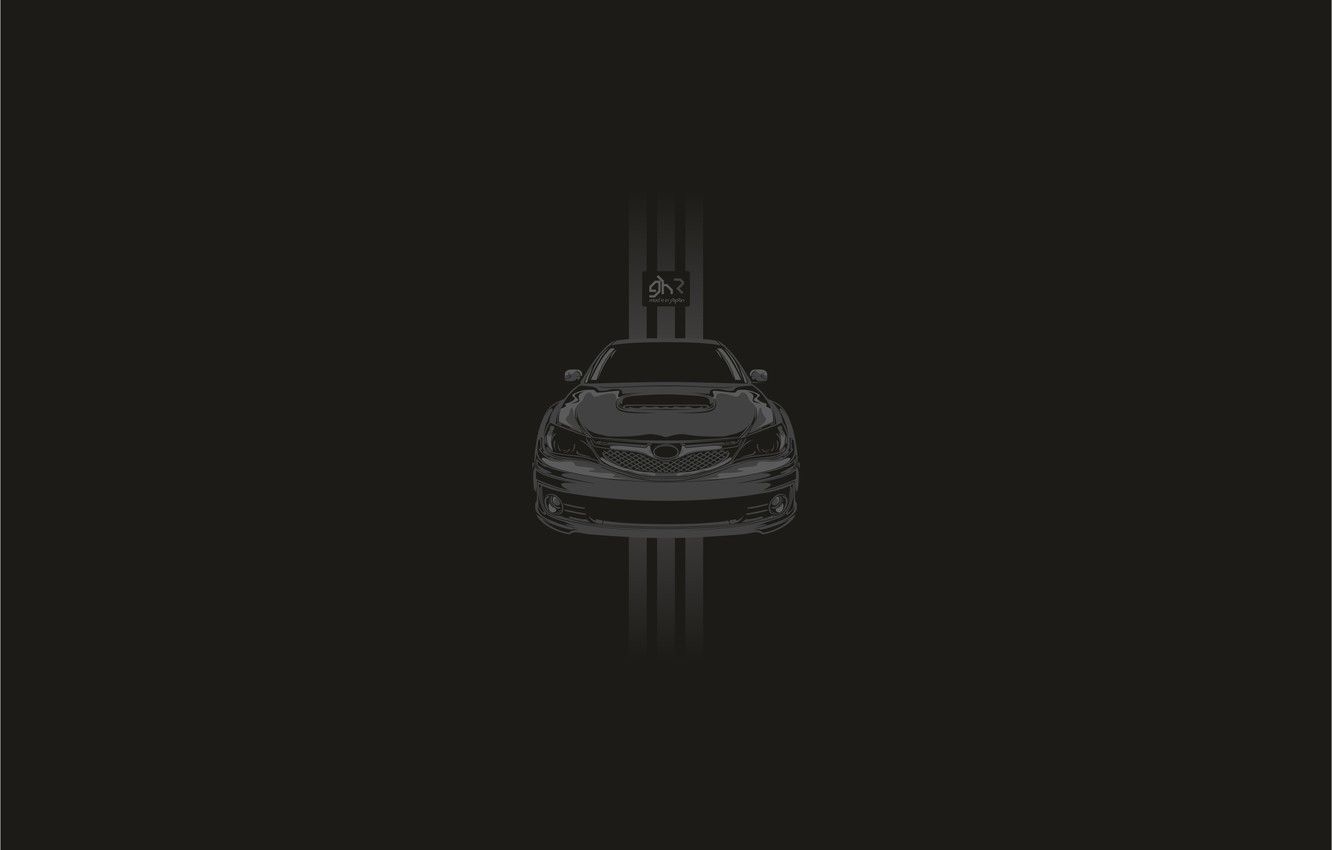 Wallpaper car, minimal, black, wrx, impreza, tuning, gh2 image for desktop, section минимализм