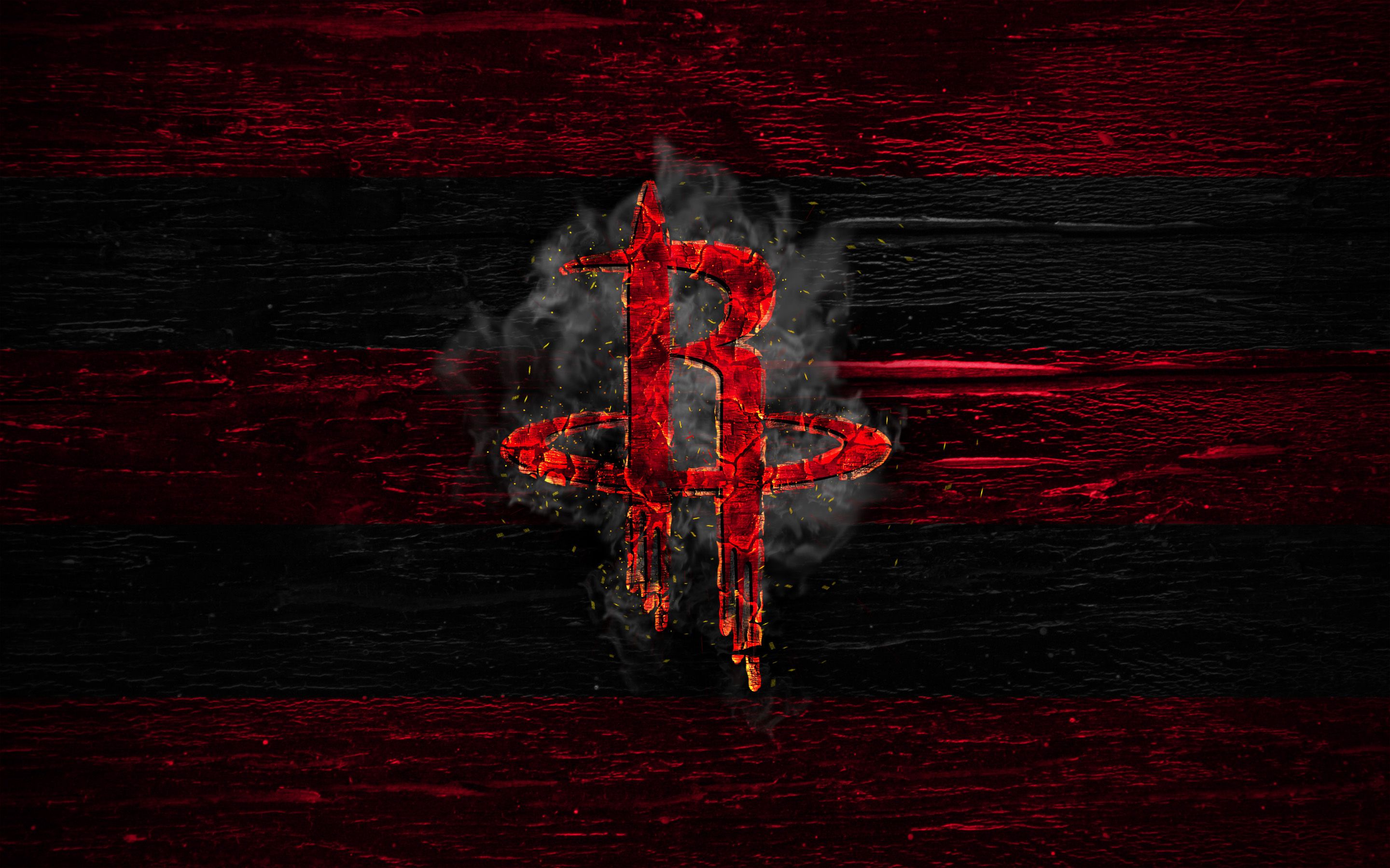 Houston Rockets Logo Negro