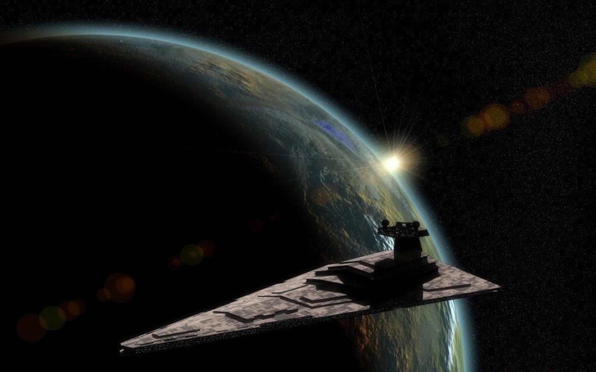 Star Wars outer space stars planets artwork Star Destroyer wallpaperx1200