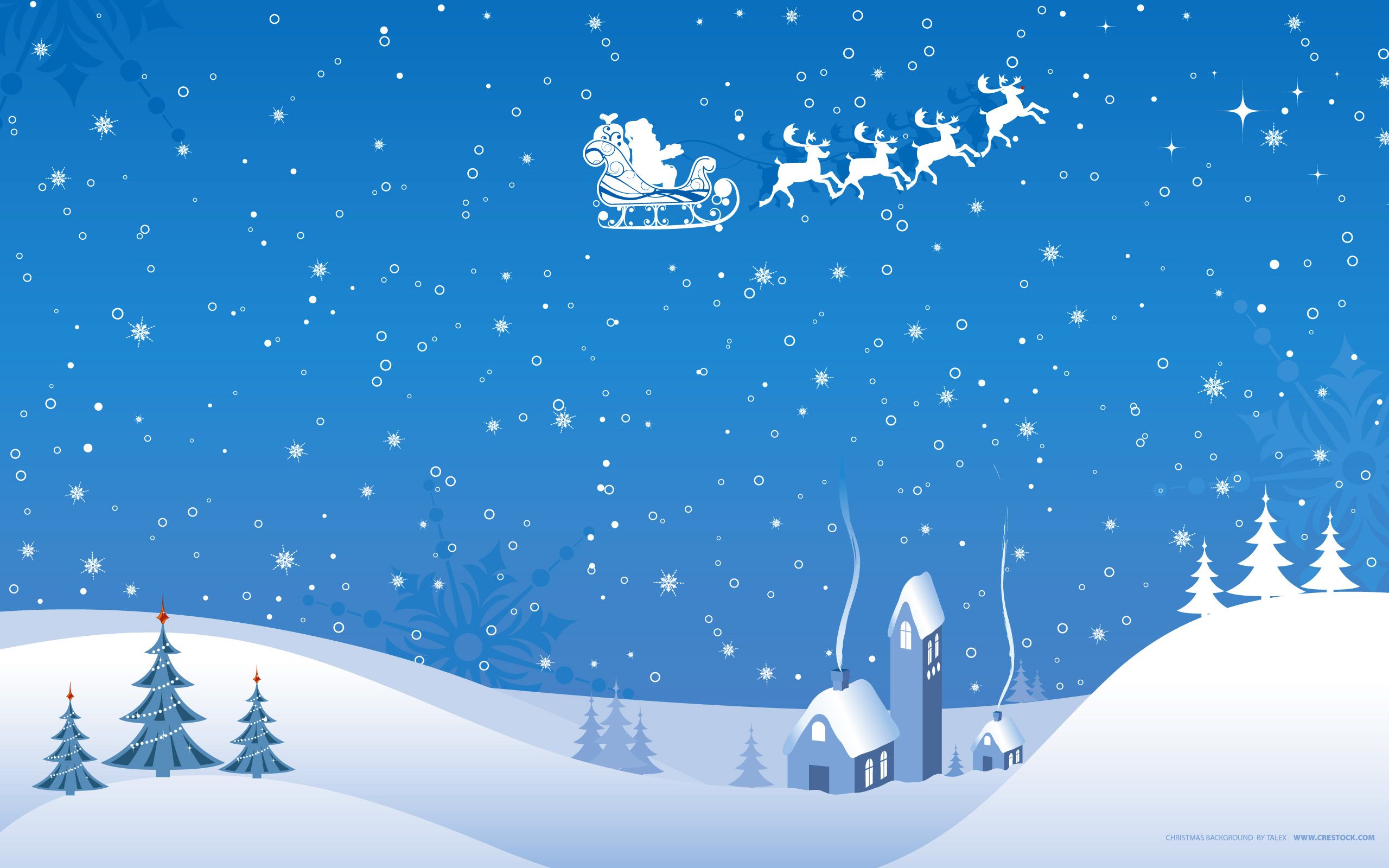 Winter Christmas Scene Desktop Background