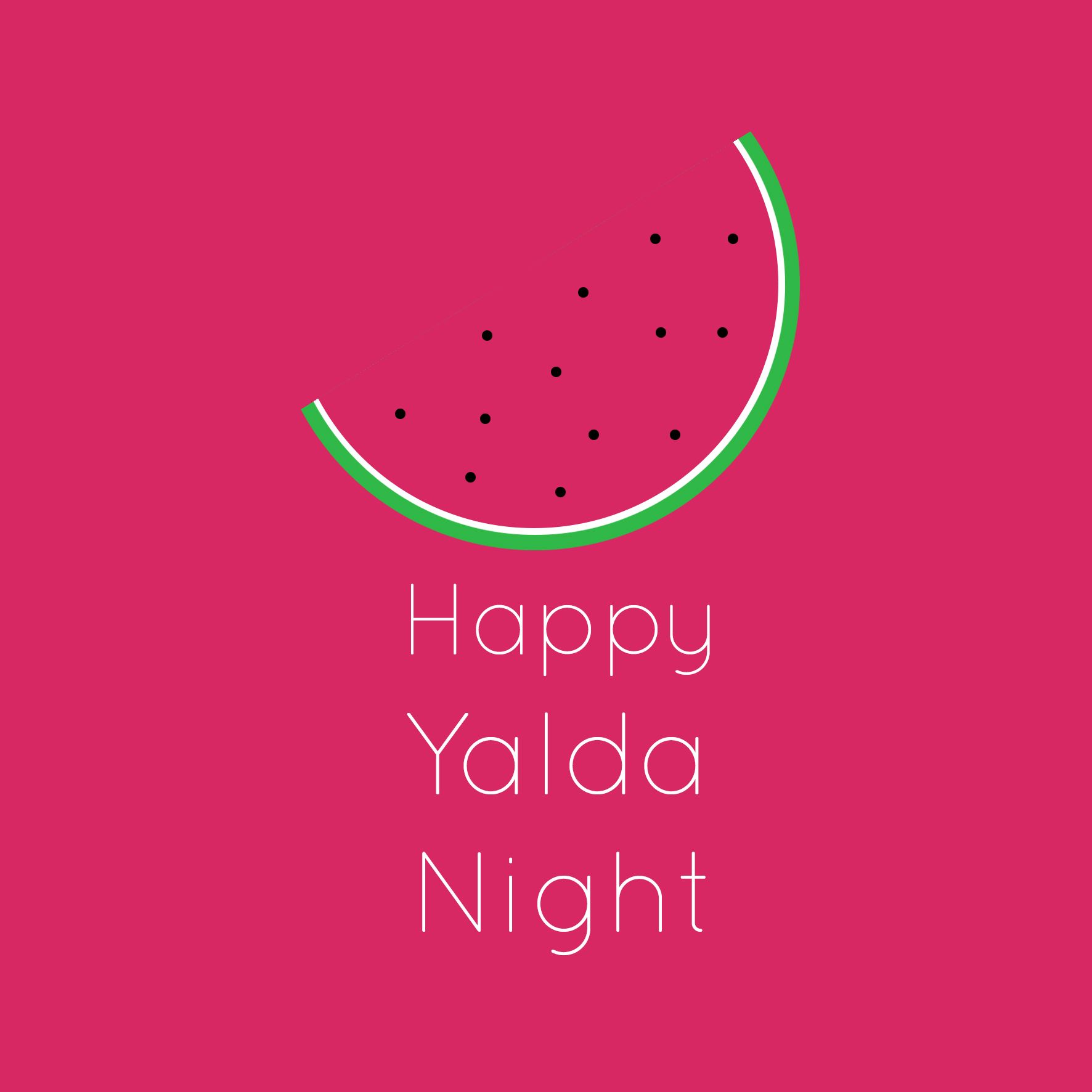 Minimal graphic design for Yalda night. #minimal #watermelon #yalda. Yalda night, Minimal graphic design, Night illustration