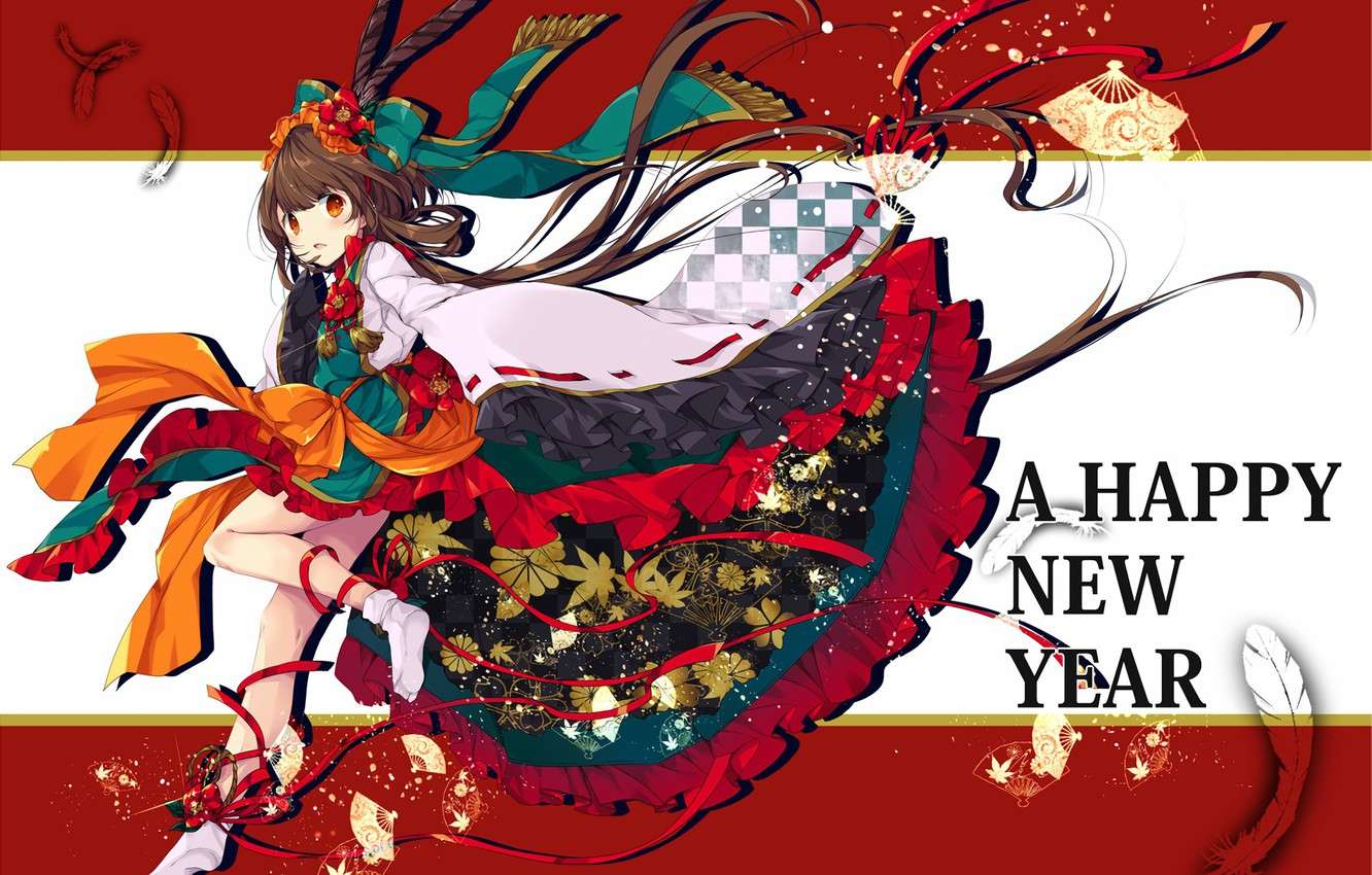 Wallpaper Happy New Year Anime