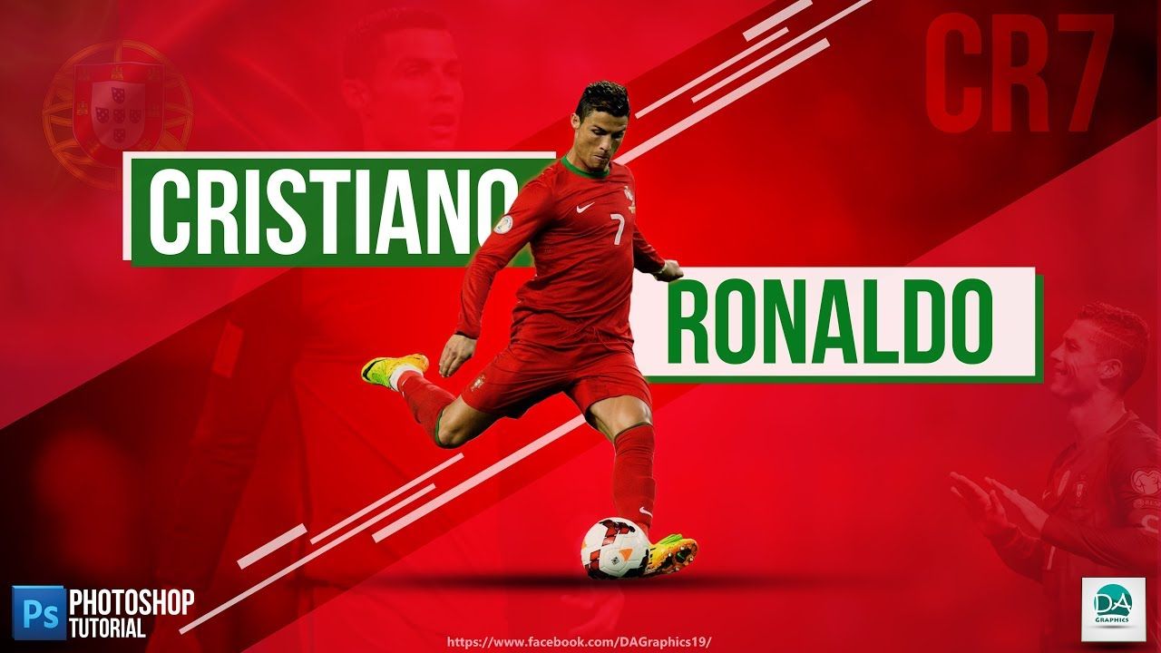 Professional Sports Football Wallpaper of Cristiano Ronaldo (CR7) in photohop