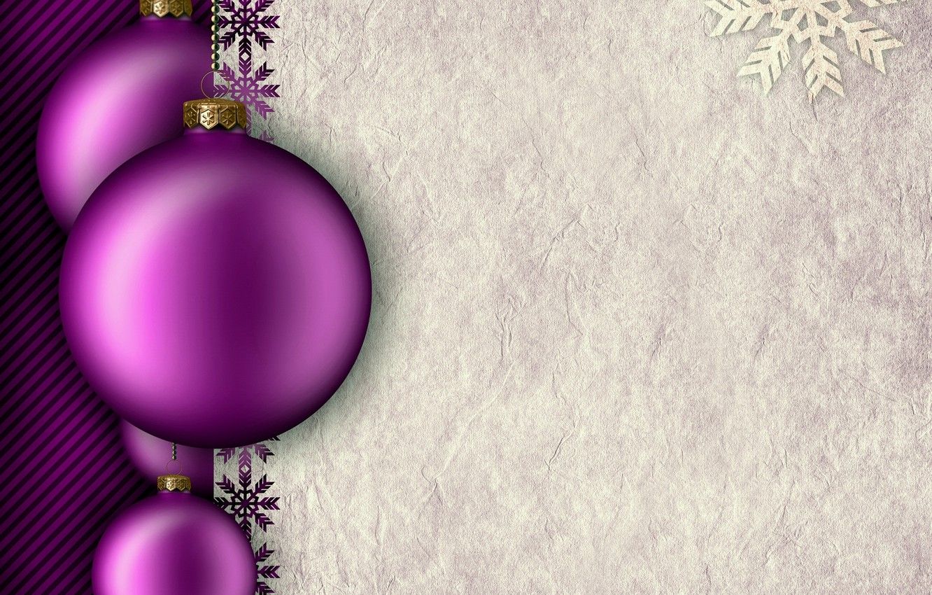 Wallpaper decoration, balls, New Year, Christmas, Christmas, balls, New Year, purple, paper, decoration image for desktop, section новый год