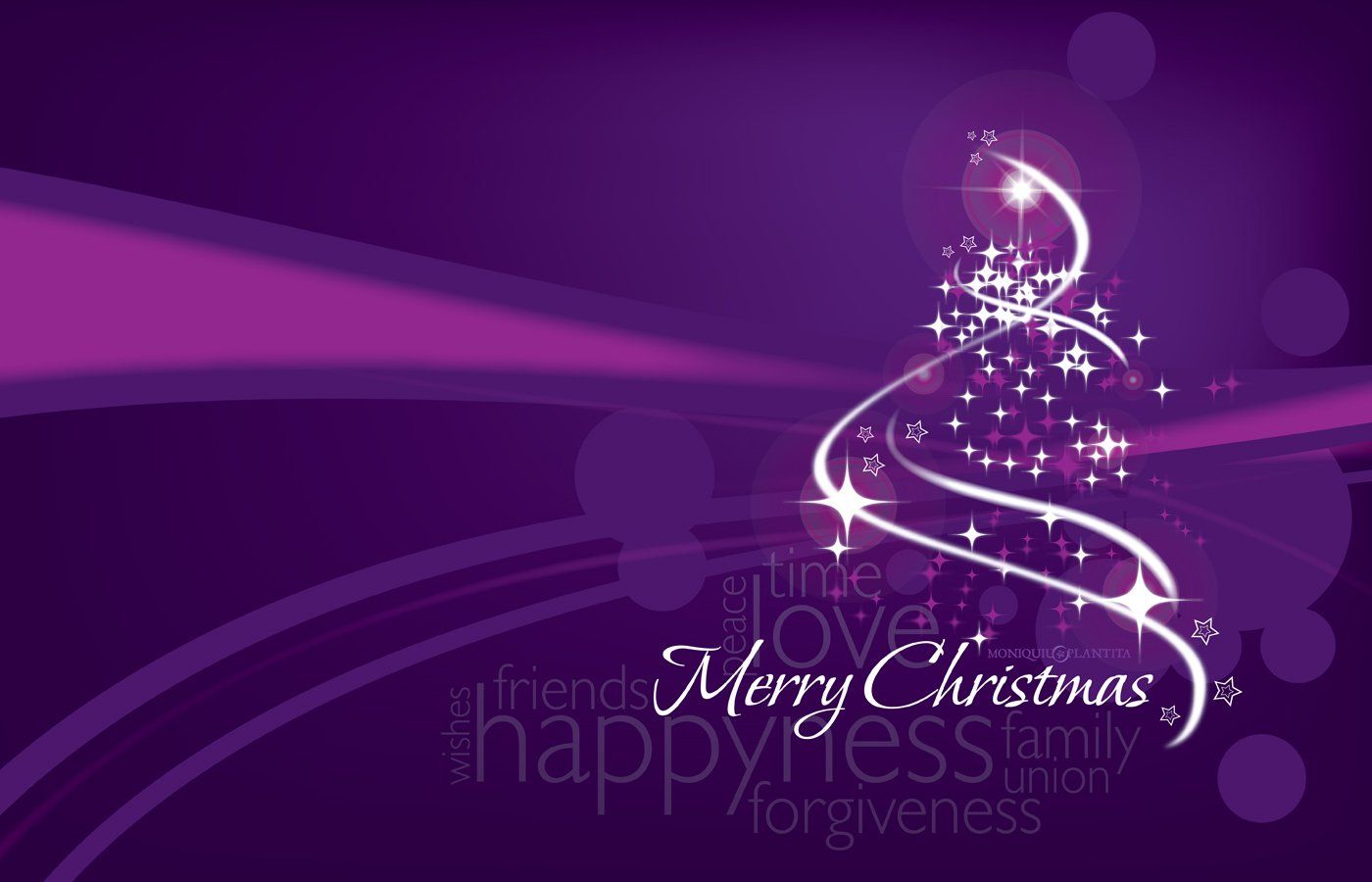 Purple Merry Christmas Wallpaper