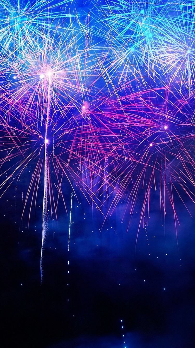 Happy New Year Wonderful Firework iPhone 8 Wallpaper Free Download