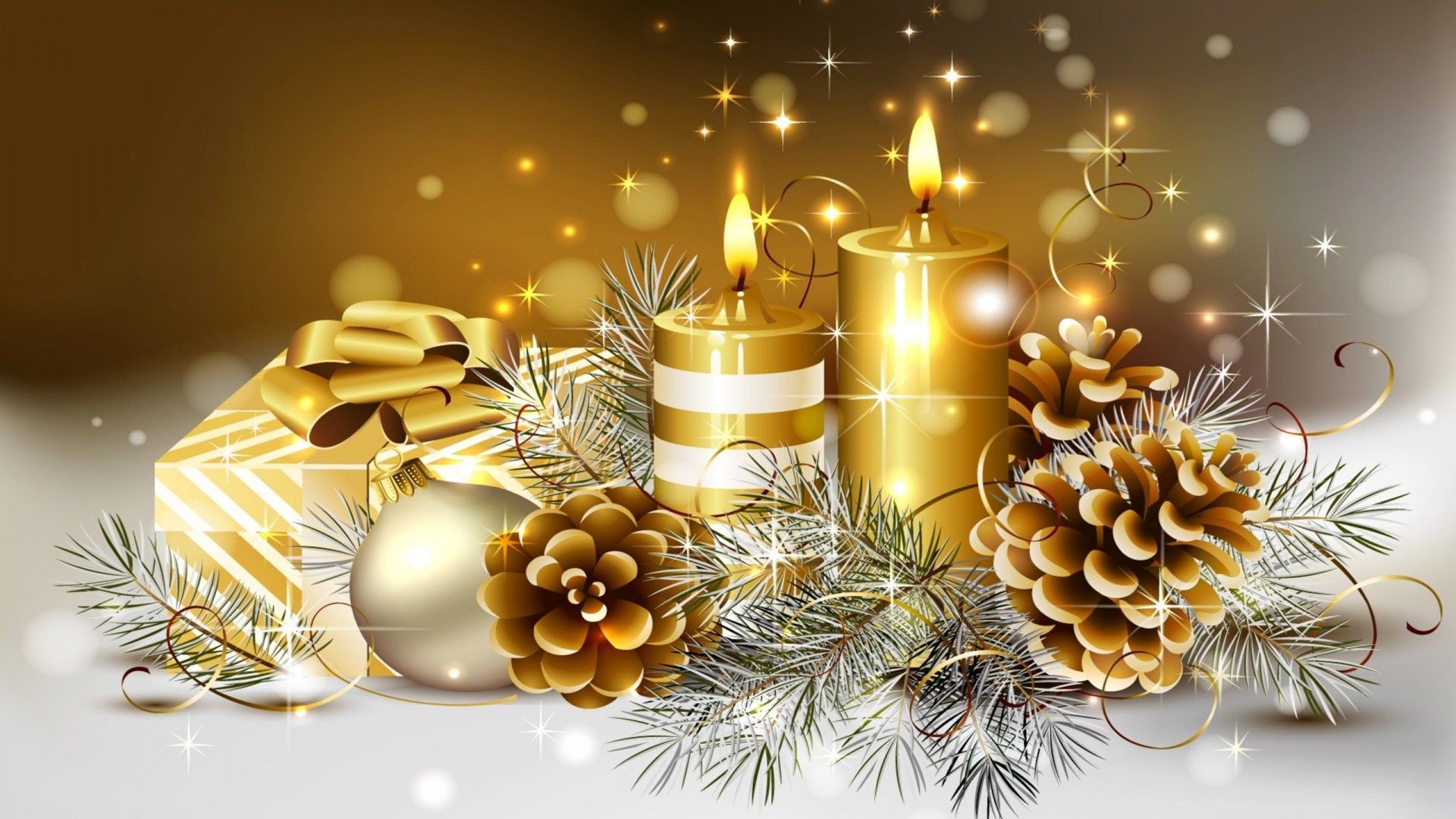 Gold Merry Christmas Wallpapers - Wallpaper Cave