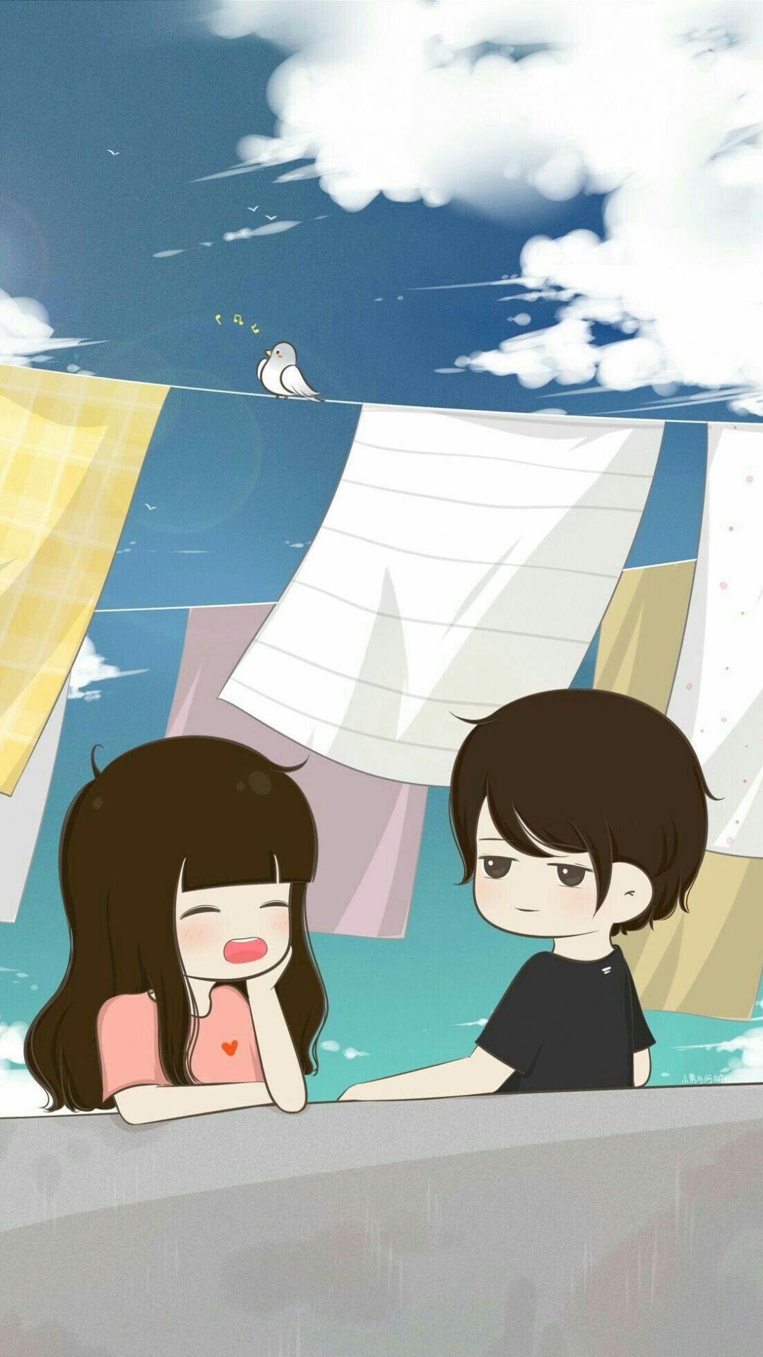 cartoon couple wallpapers for mobile