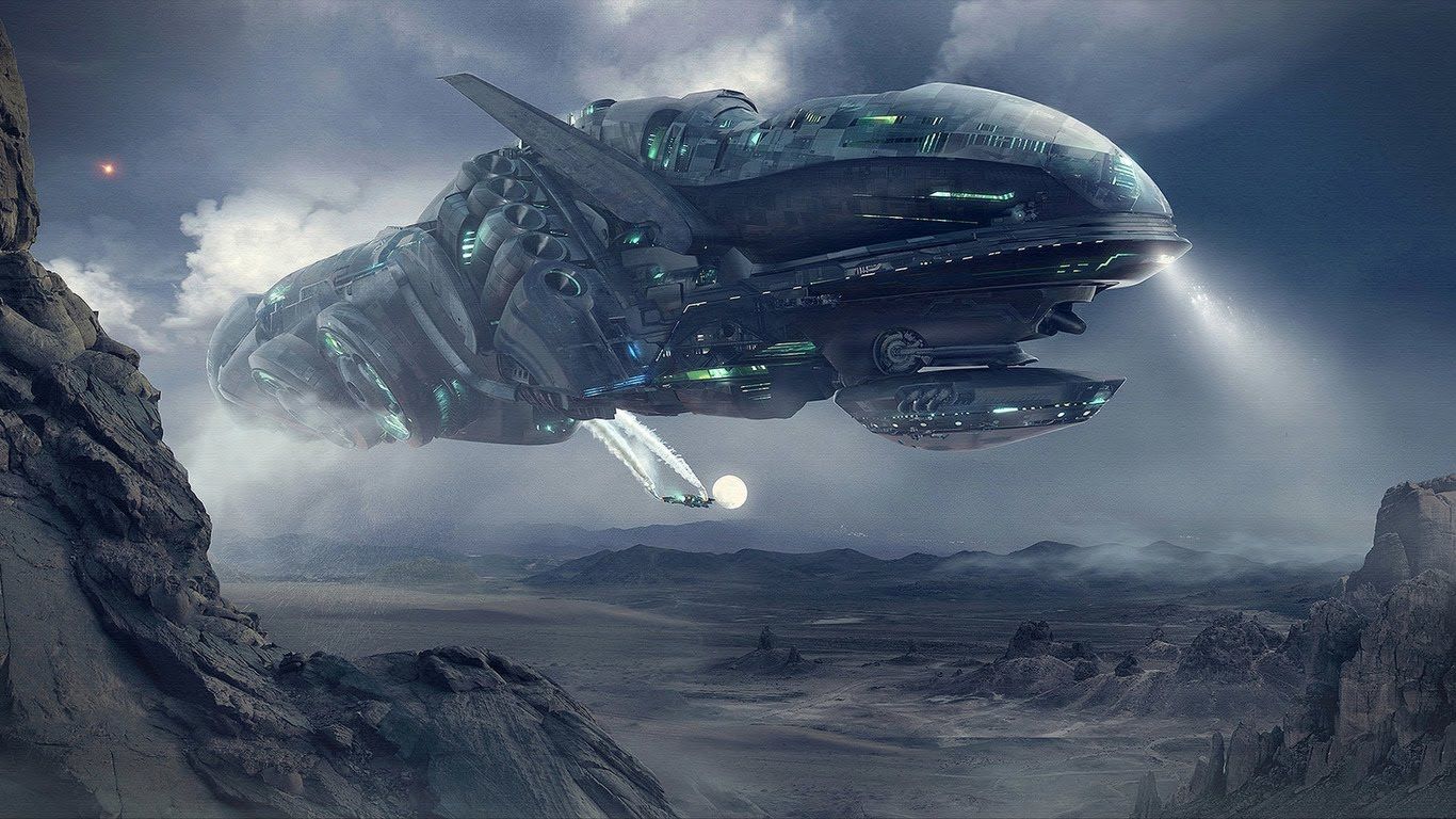 Alien Spaceship Wallpaper