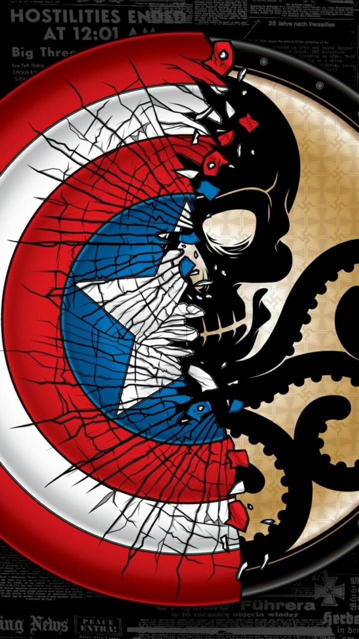 Capt America v HYDRA wallpaper