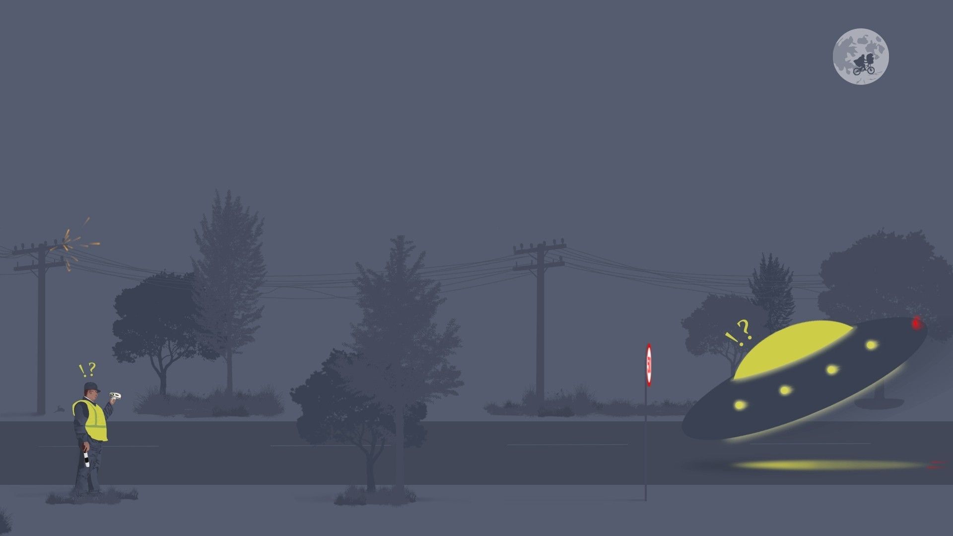 Humor funny sci fi science spaceship spacecraft ufo aliens movies et e_t_ wallpaperx1080