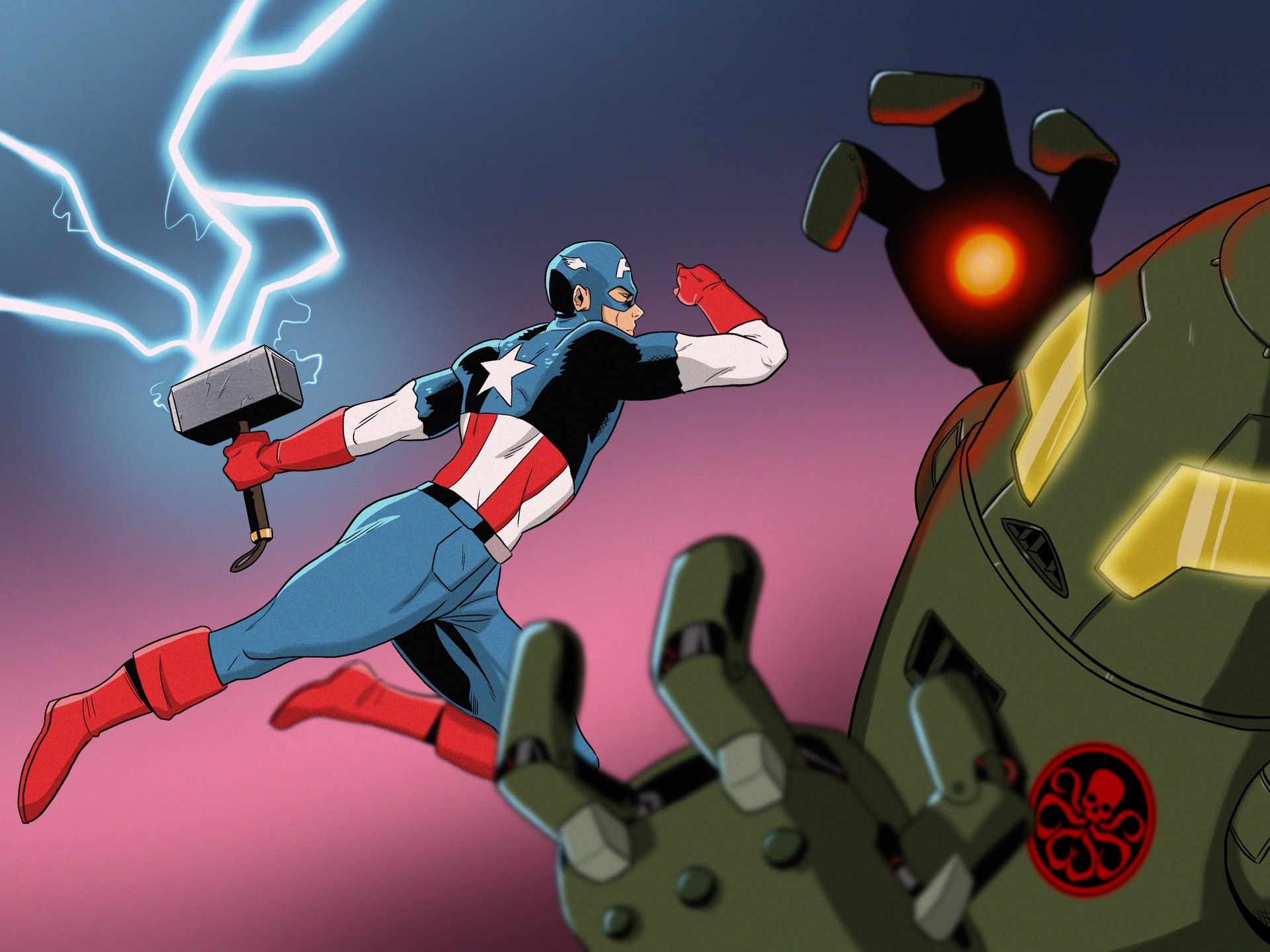 Demetrius Dawkins Captain America vs Hydra Bot