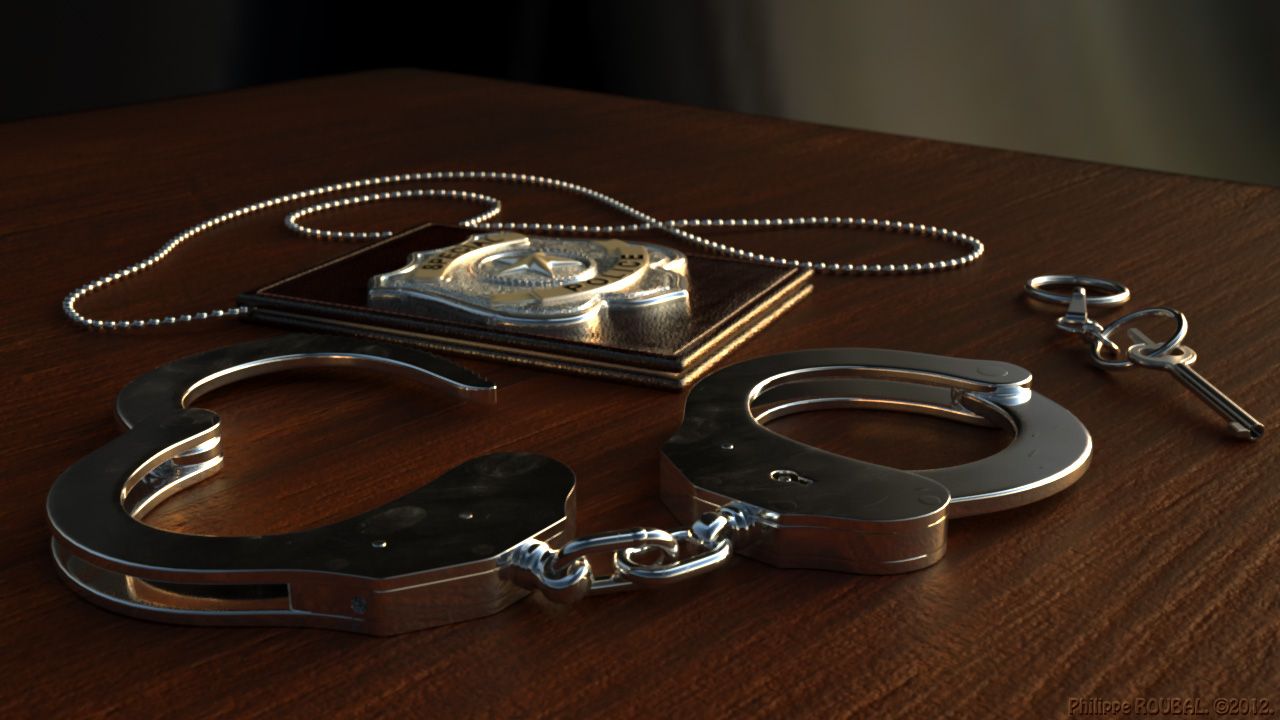 Handcuffs And Police Badge Badge Wallpaper HD Wallpaper & Background Download
