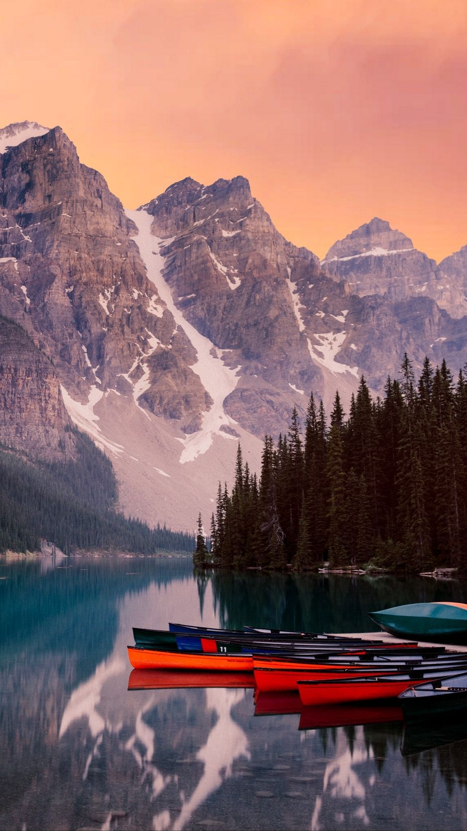 Lake, mountains, canoe, kayak, trees wallpaper. Inspirational phone wallpaper, Tree wallpaper, Cool background