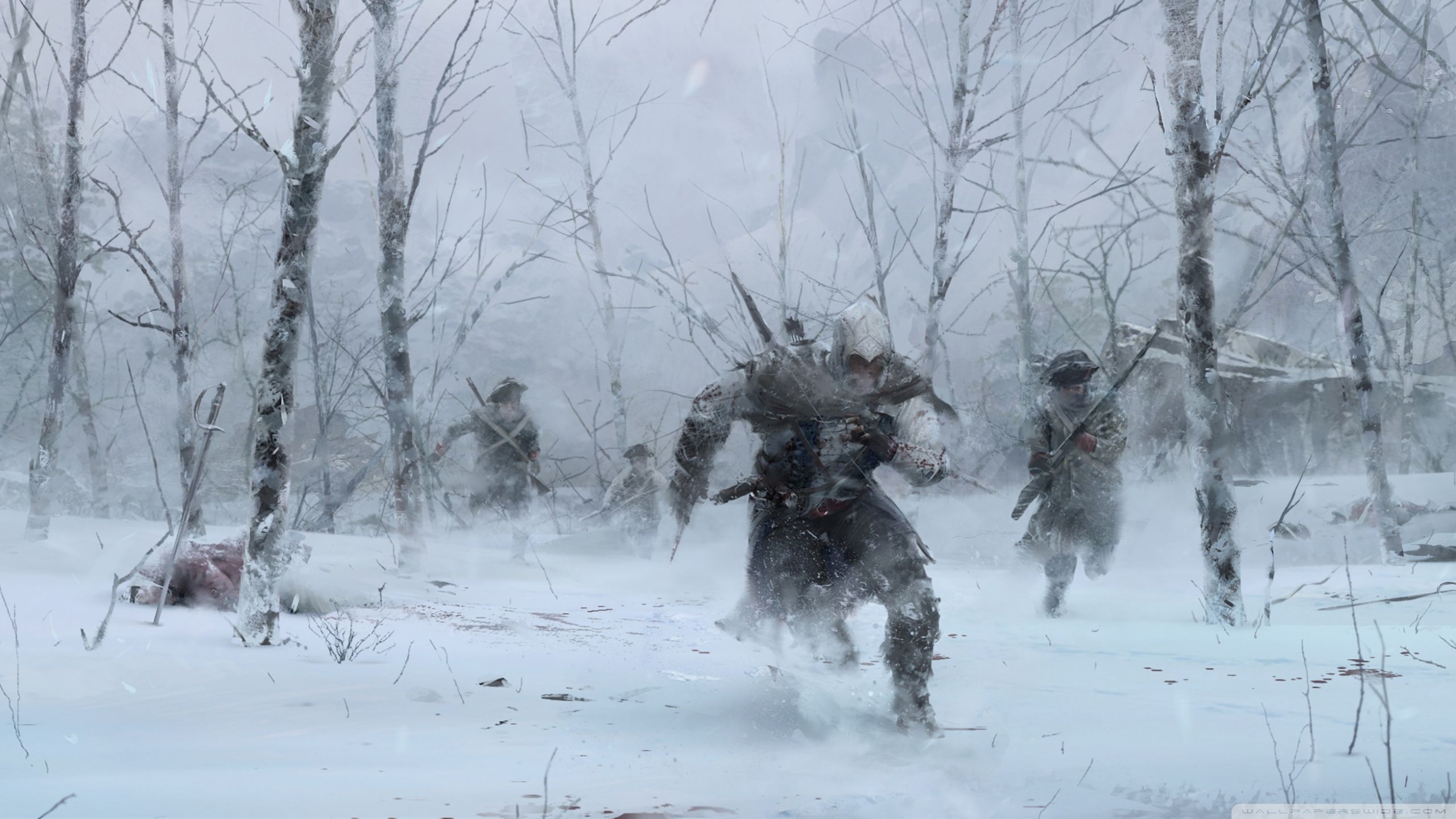 Assassin's Creed III Winter Ultra HD .wallpaperwide.com
