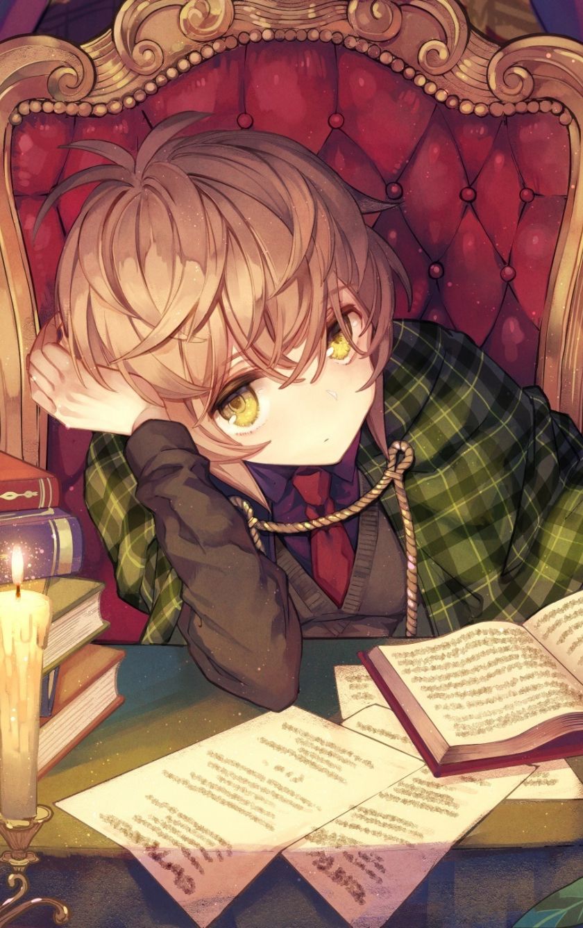 19++ Anime Girl Reading A Book Wallpaper HD