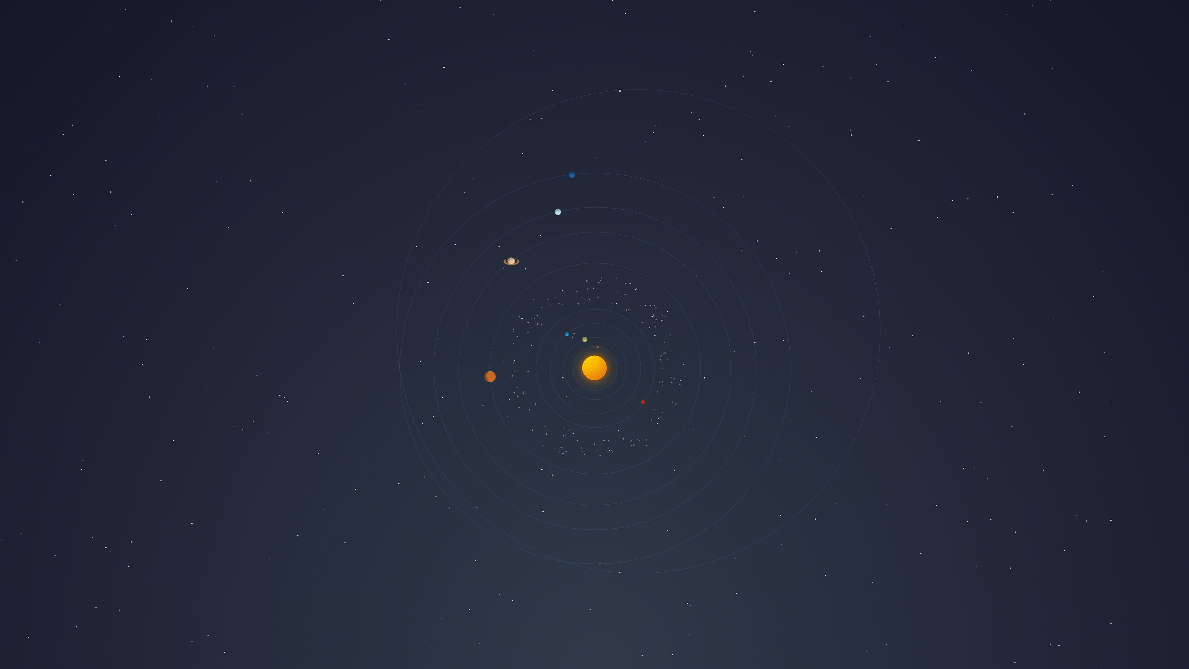 Solar System Minimal 4k, HD Digital Universe, 4k Wallpaper, Image, Background, Photo and Picture