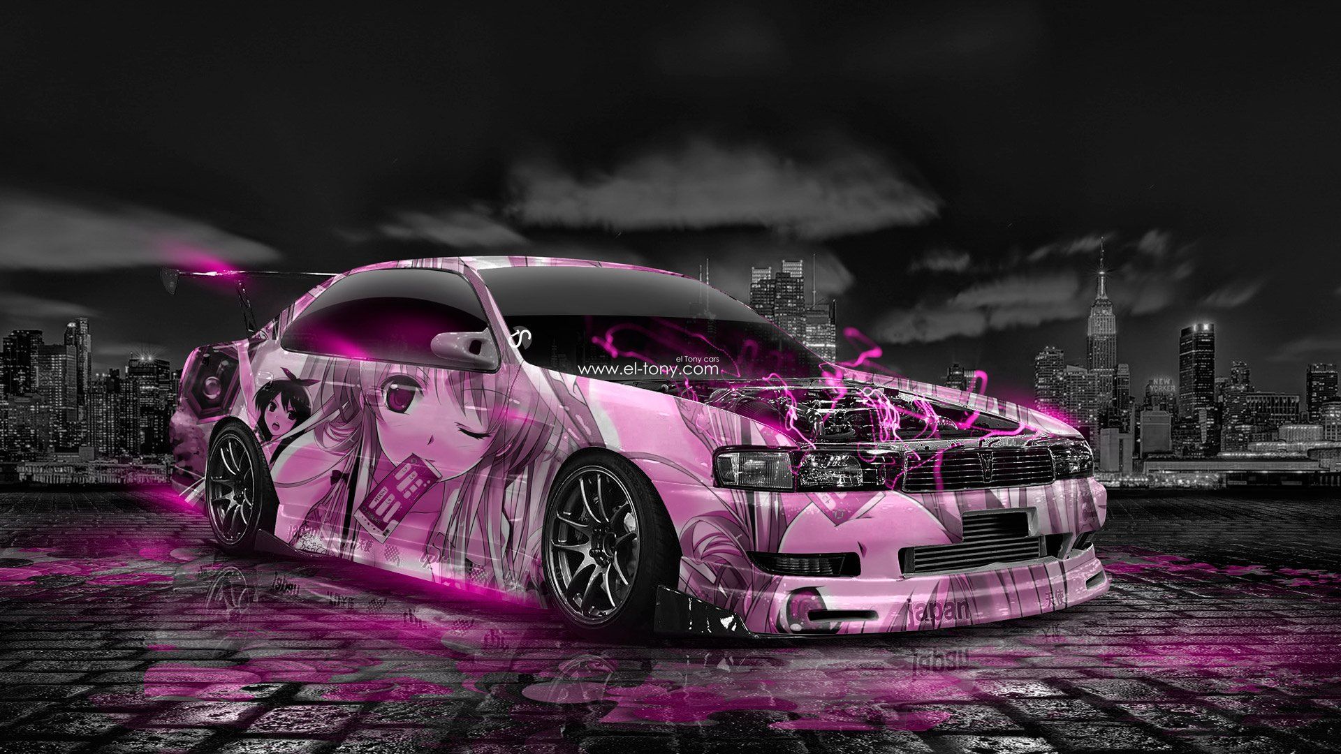 Anime Cars Desktop Wallpaper